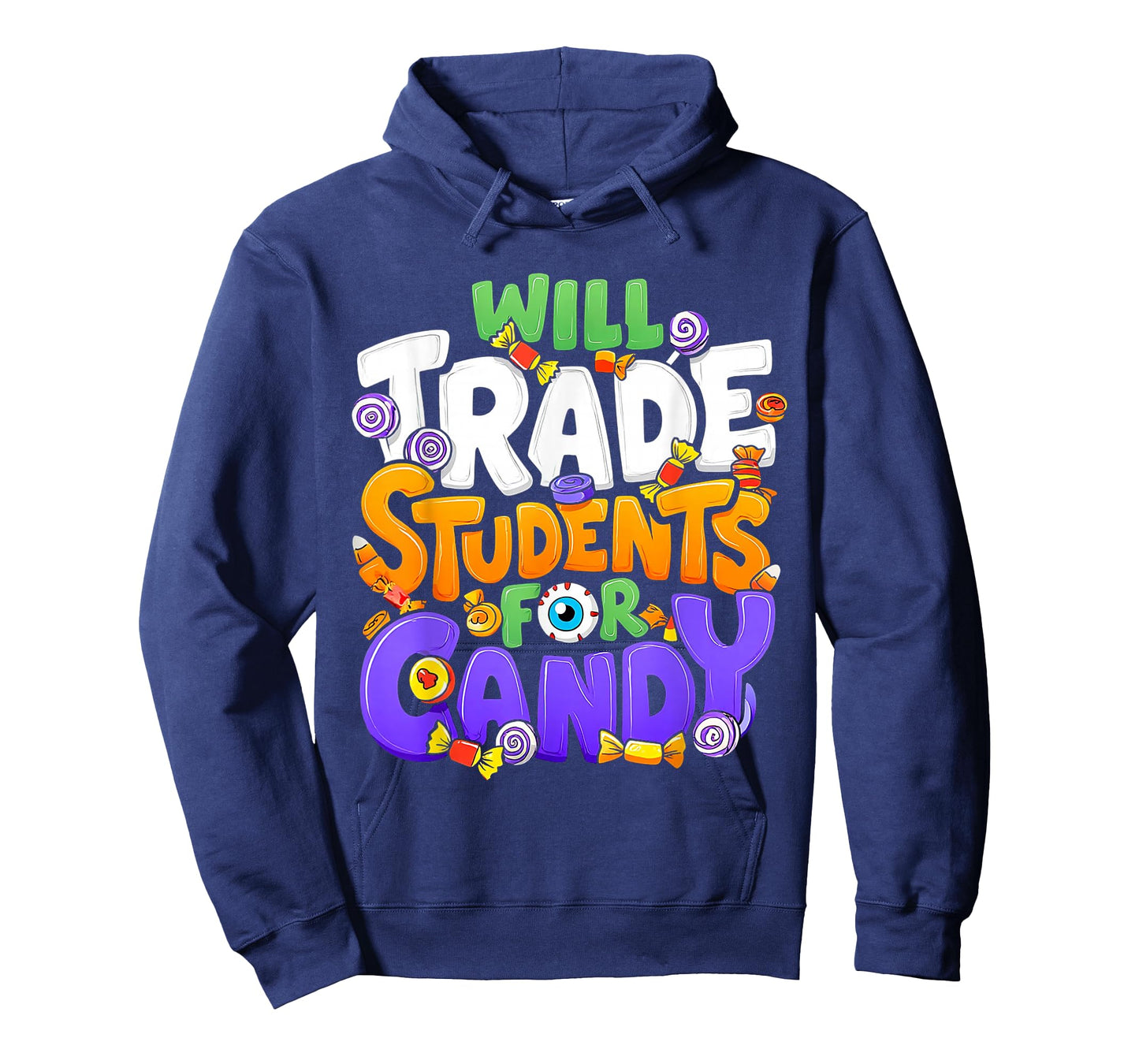 Will Trade Students for Candy Teacher Cute Halloween Costume T-Shirt
