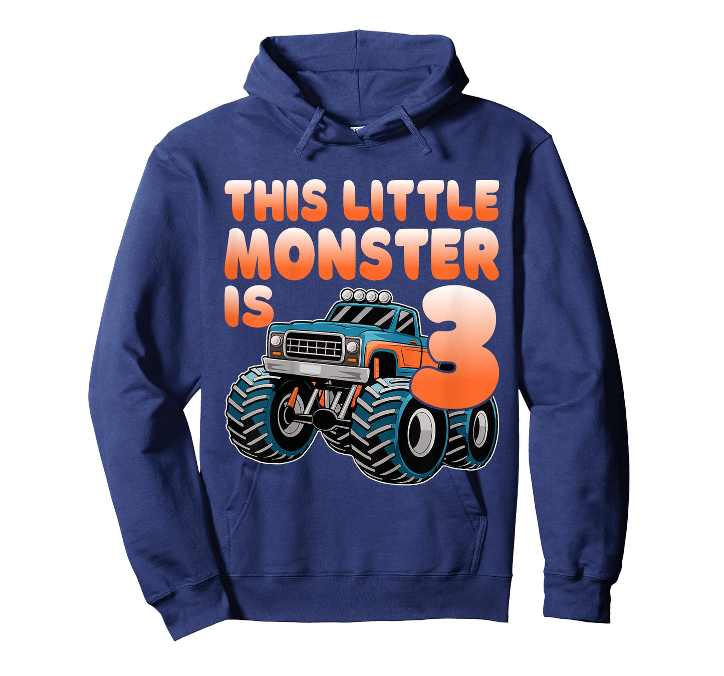 This Little Monster Is 3 Kids 3rd Birthday Monster Truck T-Shirt