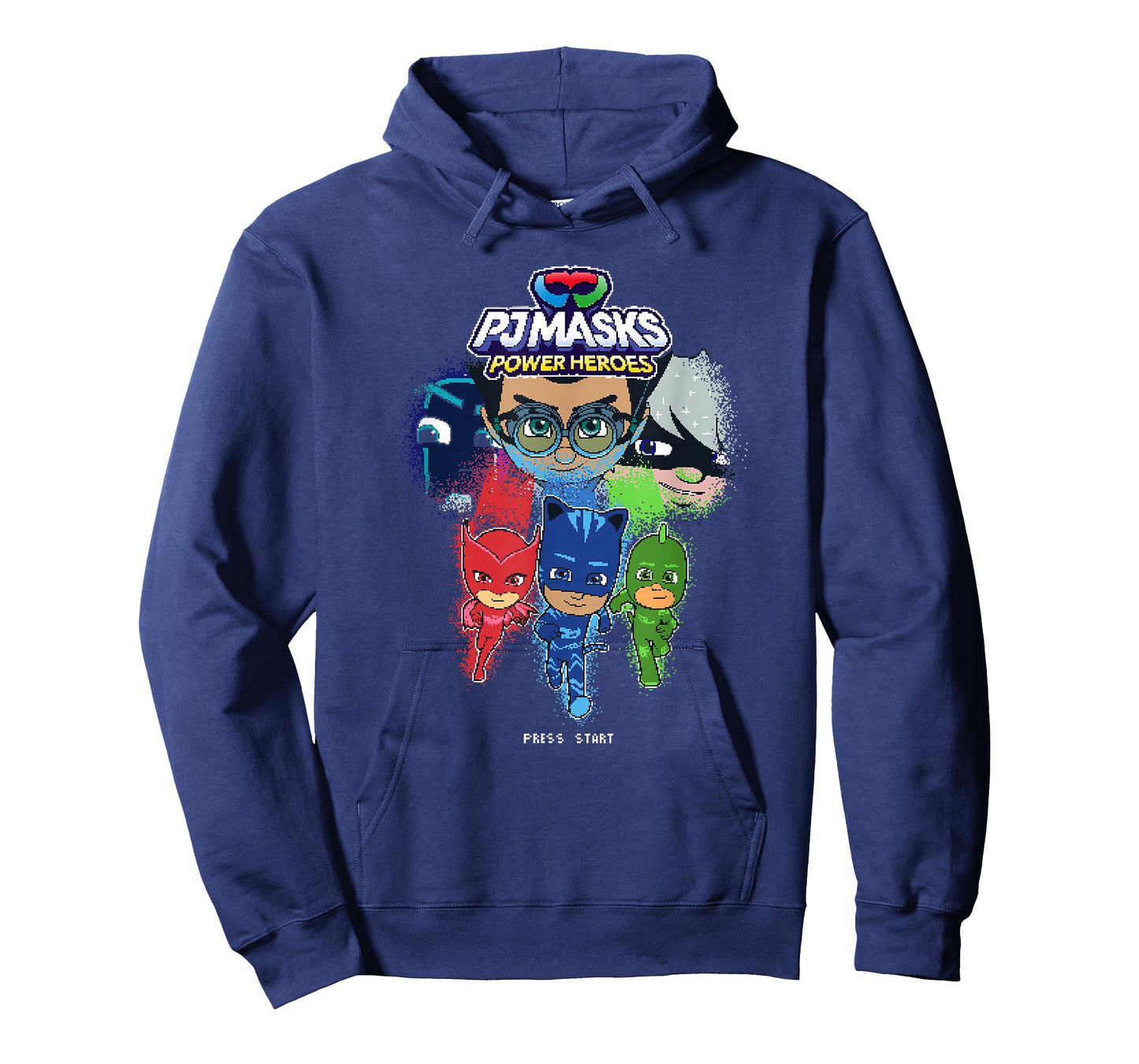 PJ Masks Group Shot Video Game Glitch Logo T-Shirt