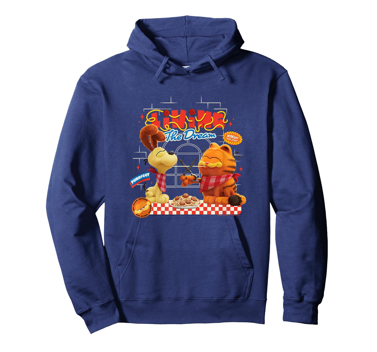 The Garfield Movie Living The Dream Garfield & Odie Pasta T-Shirt