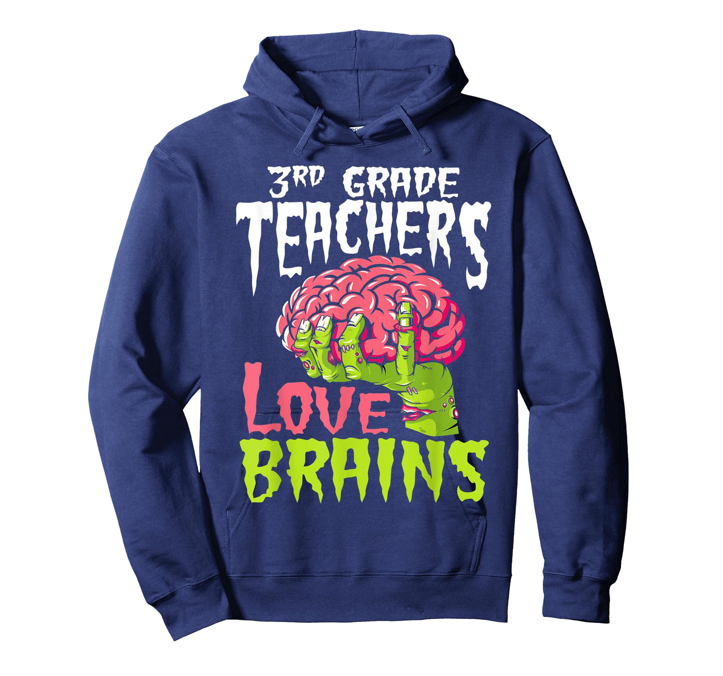 3rd Grade Teachers Love Brains Zombie Teacher Halloween T-Shirt
