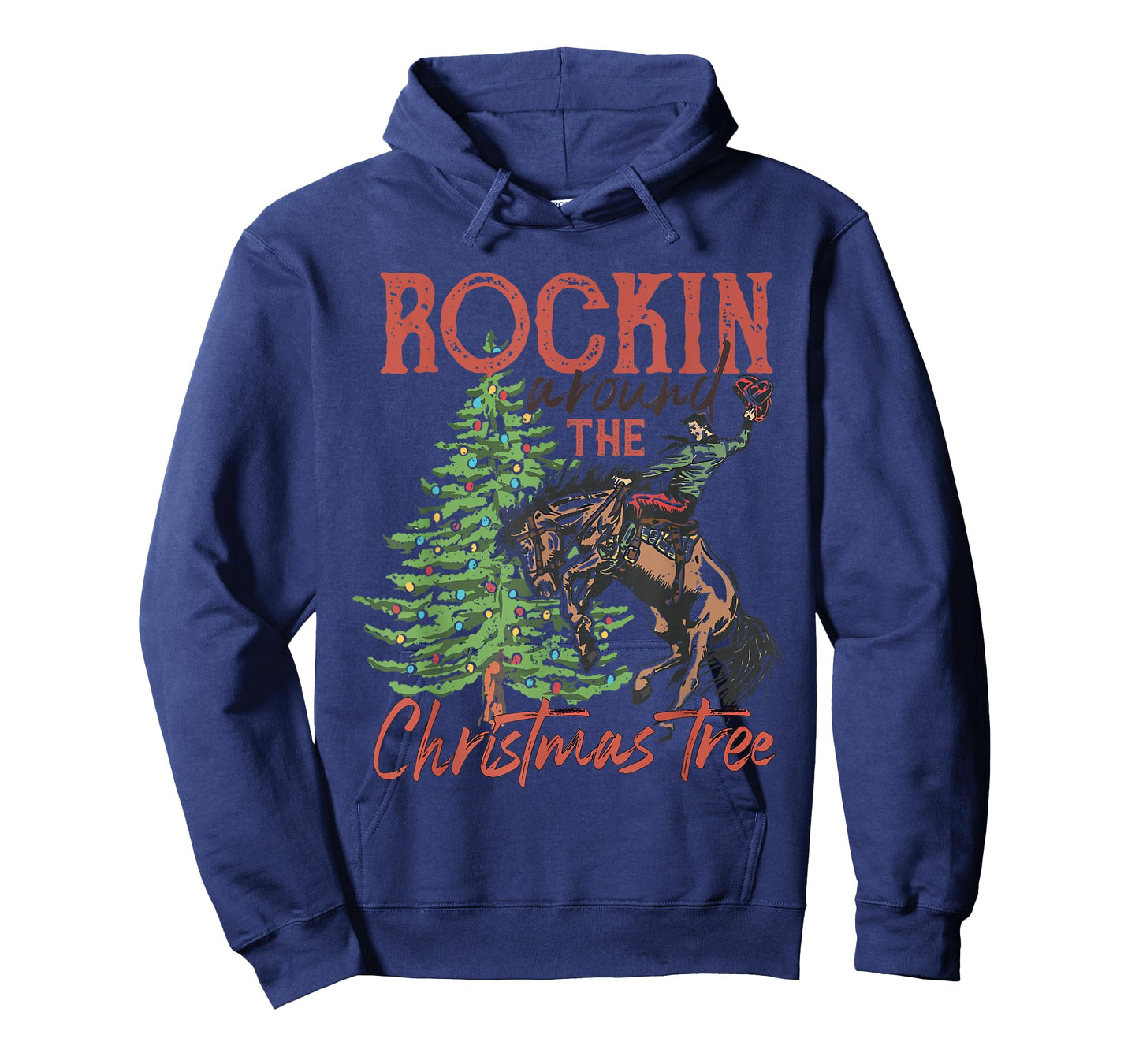 Funny Country Western Xmas Rockin Around The Christmas Tree T-Shirt