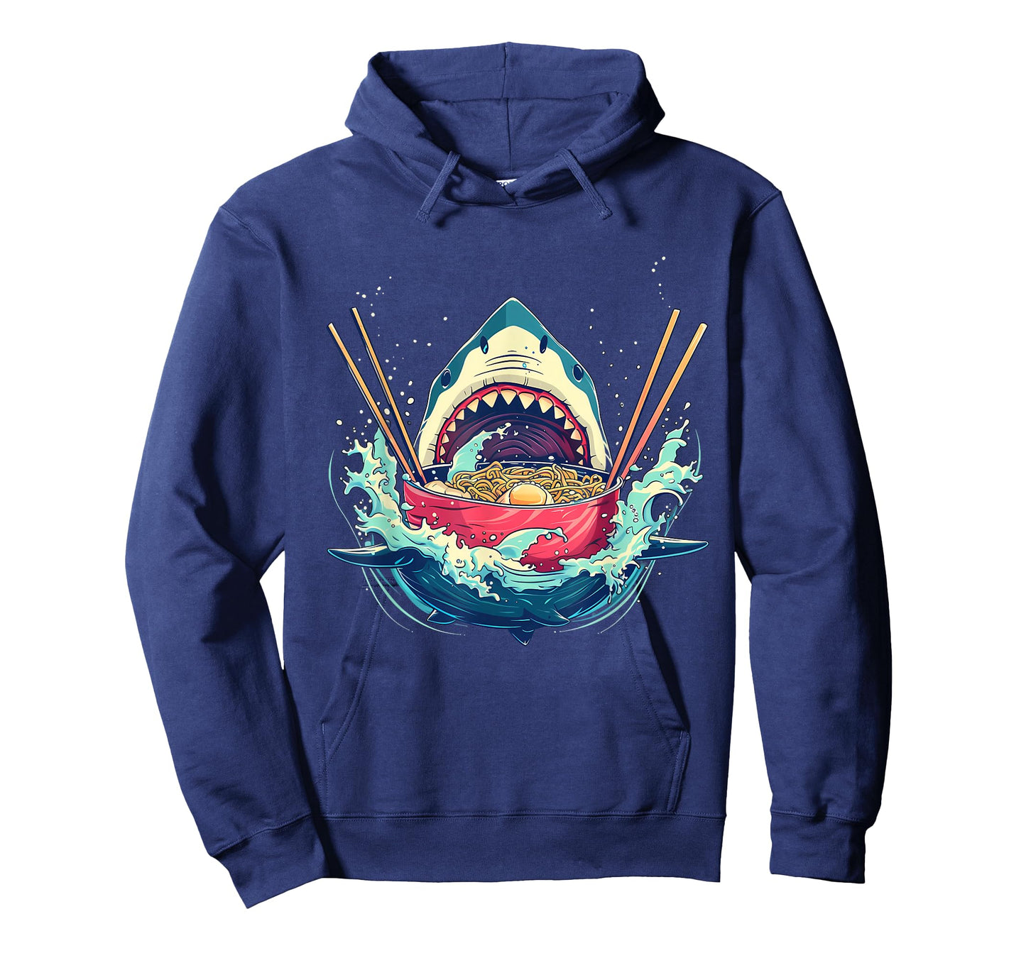 Shark Eating Ramen Noodles Japanese Noodles Shark Ramen Bowl T-Shirt