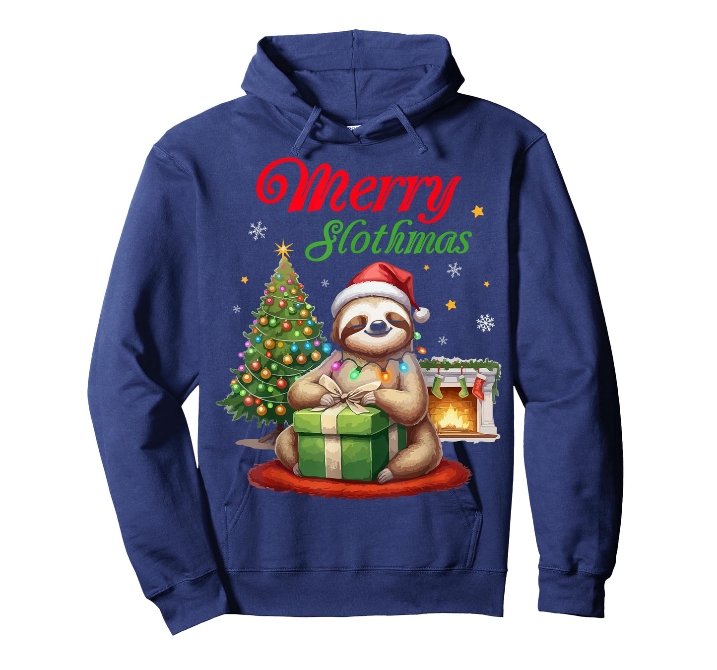 Cute Sloth Santa Christmas Merry Slothmas Slo Ho Ho Xmas T-Shirt