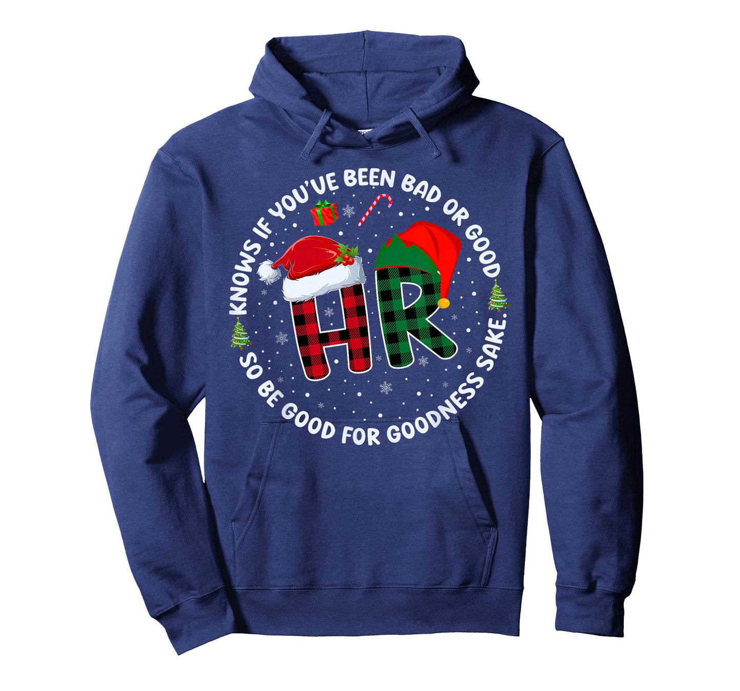 HR Knows If You've Been Bad Or Good Funny Christmas Plaid T-Shirt