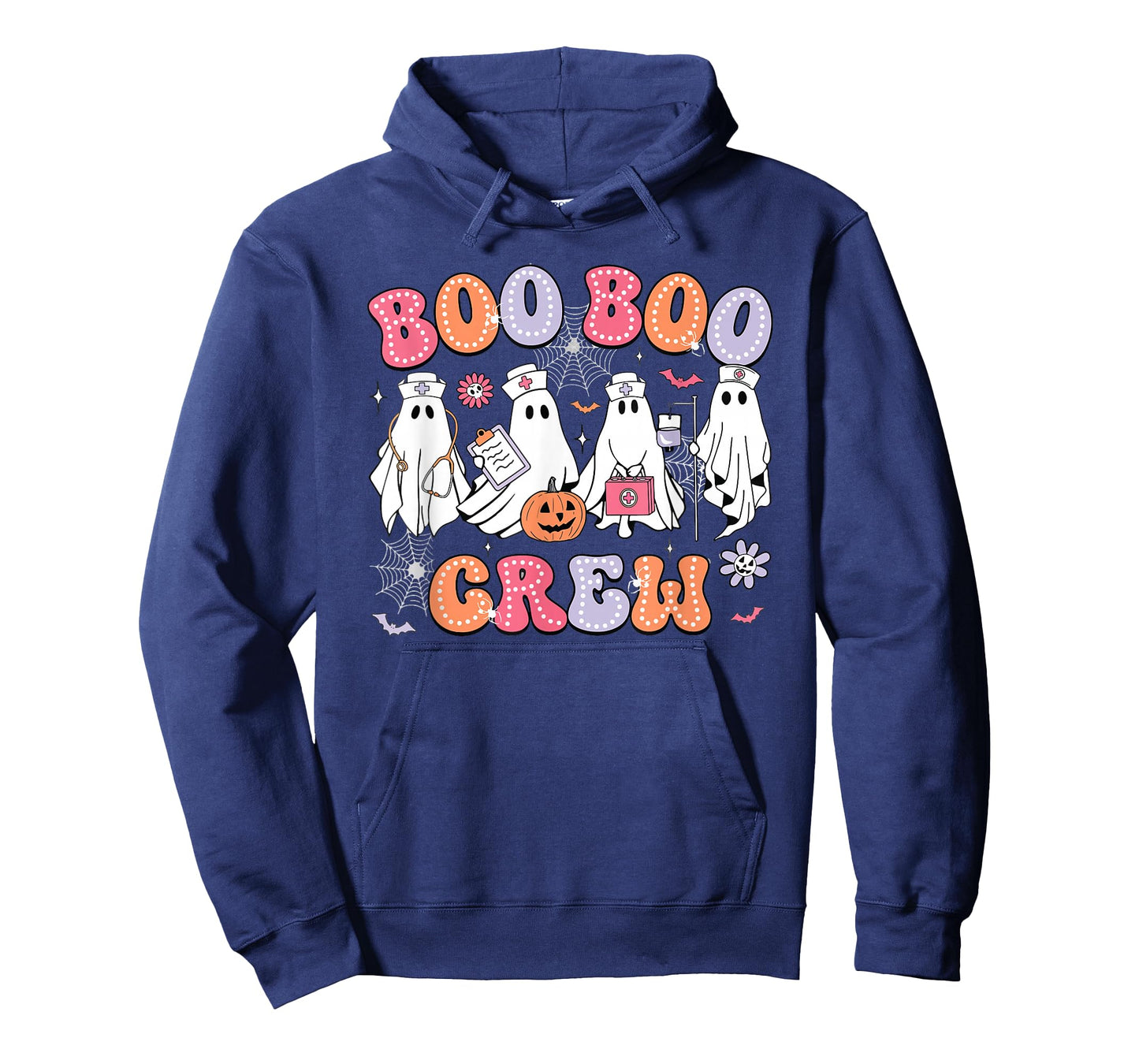 Halloween Nurse Groovy Boo Crew Nurse Funny Cute Ghost Women T-Shirt