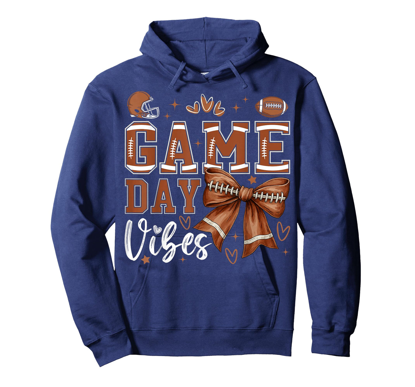 Game Day Vibes Football Coquette Bow Football Girl T-Shirt