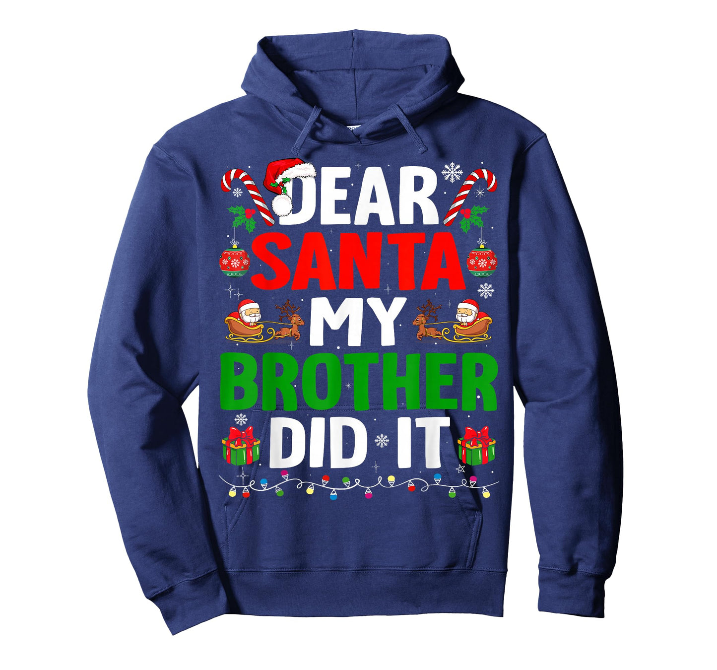 Dear Santa My Brother Did It Funny Christmas Boys Girls Kids T-Shirt