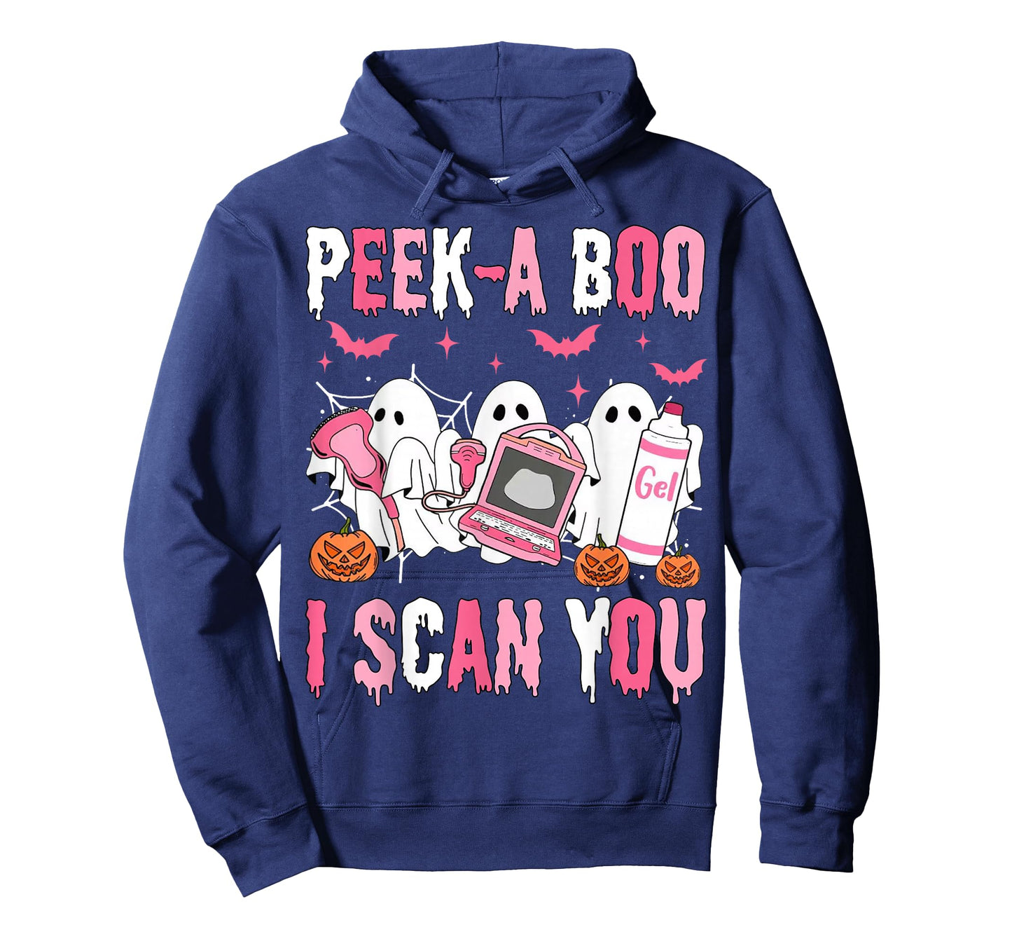 Peek A Boo I Scan You Spooky Sonographer Ultrasound Tech T-Shirt