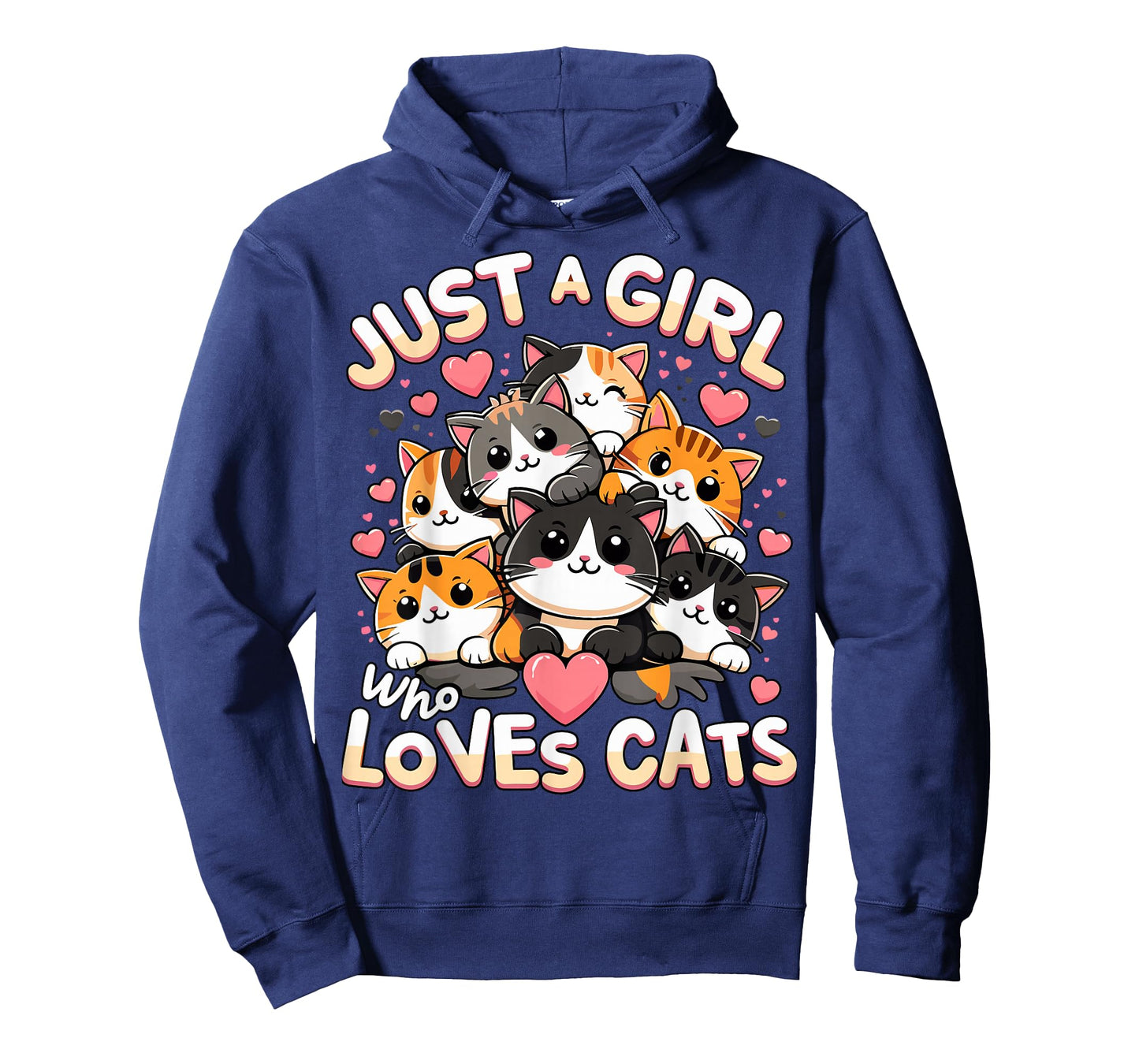 Just A Girl Who Loves Cats Cute Kitten Kawaii Cat Lover T-Shirt