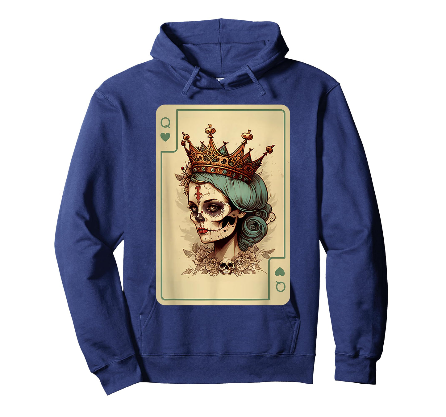 Queen of Hearts Gothic Poker Card Game Halloween Creepy T-Shirt