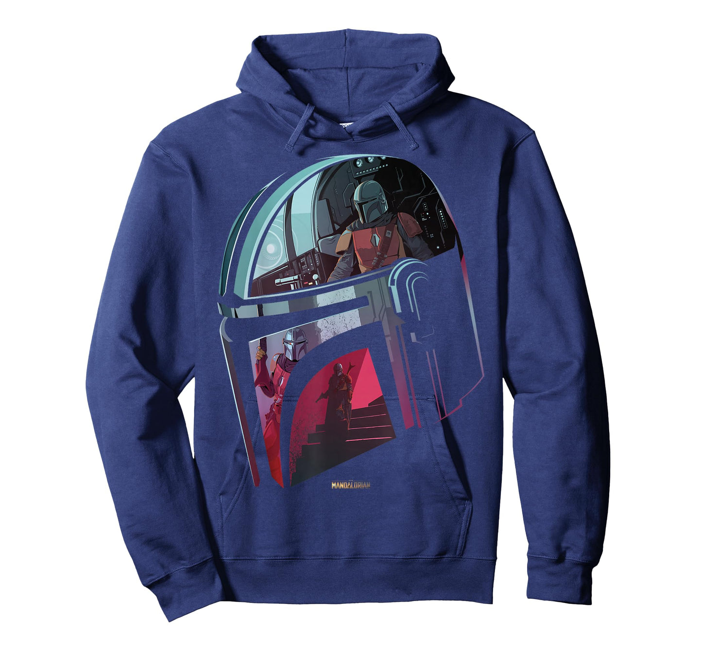 Star Wars The Mandalorian Helmet Scene Fill T-Shirt