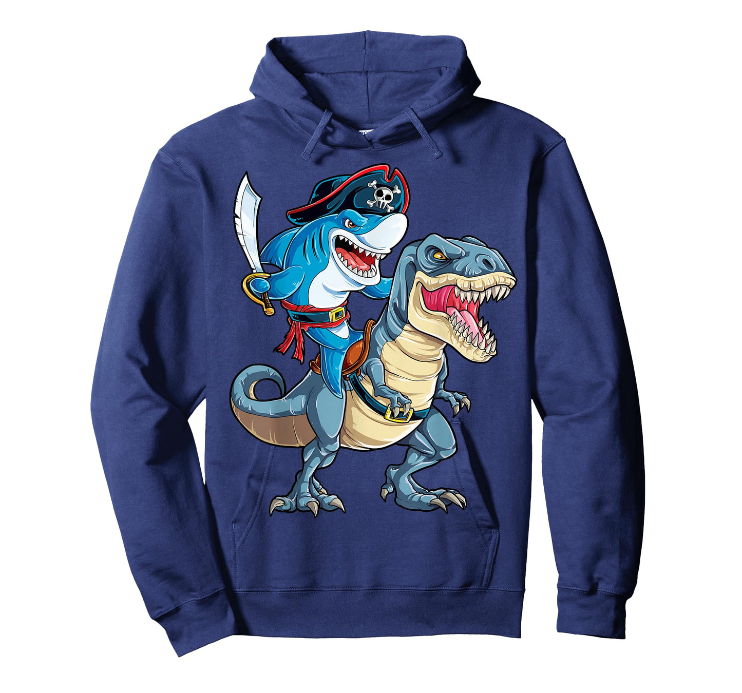 Shark Pirate Dinosaur T rex T Shirt Jawsome Boys Kids Men T-Shirt