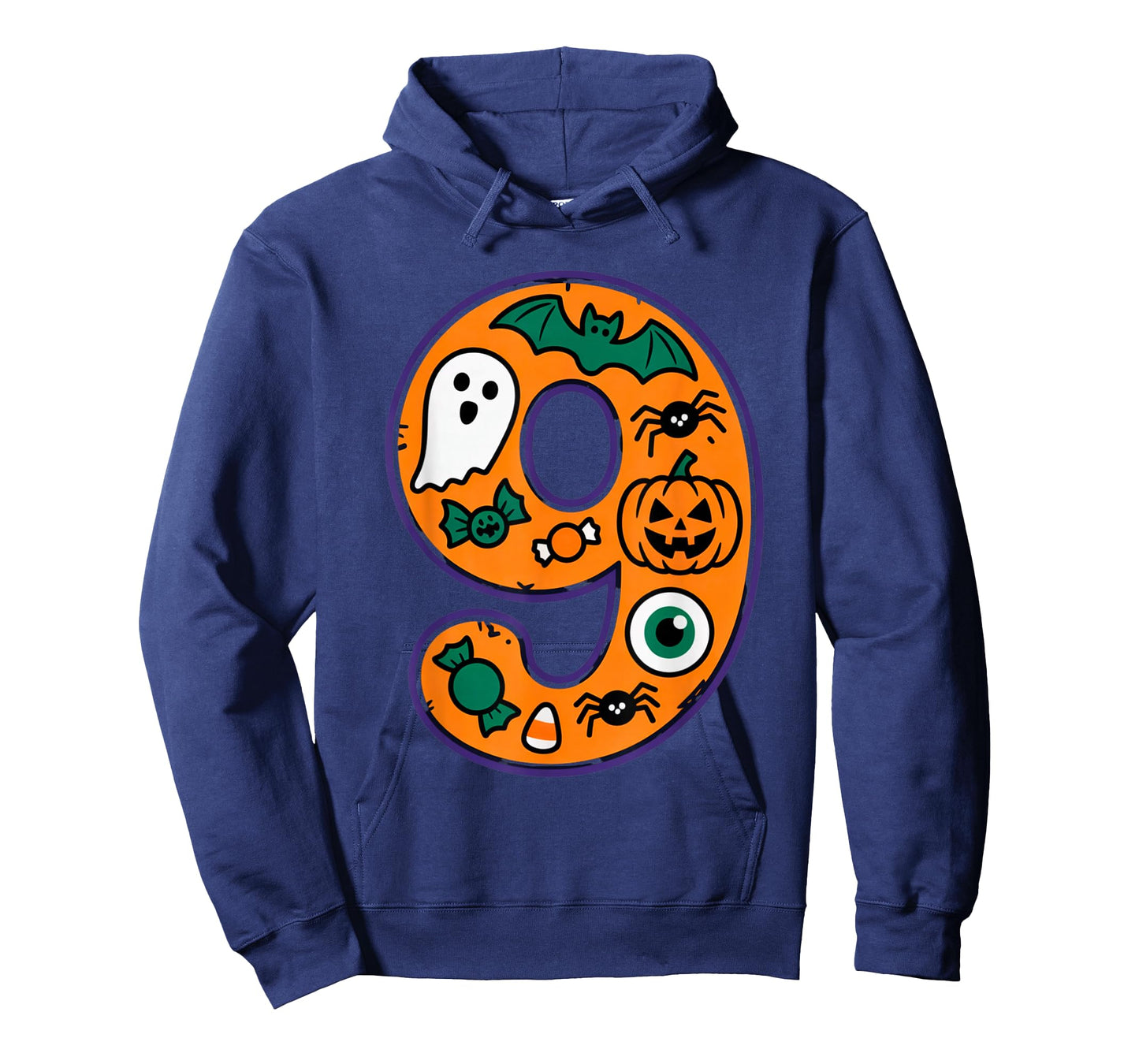 Halloween Number 9 Birthday Pumpkin Ghost Spider Candy Party T-Shirt
