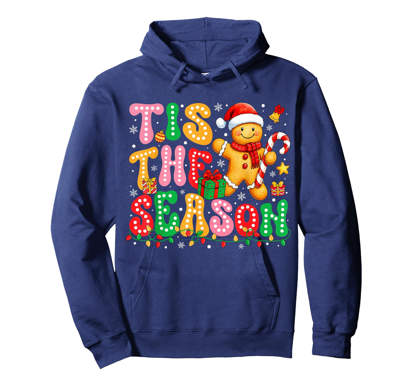Tis The Season Gingerbread Santa Hat Christmas Cookie Women T-Shirt