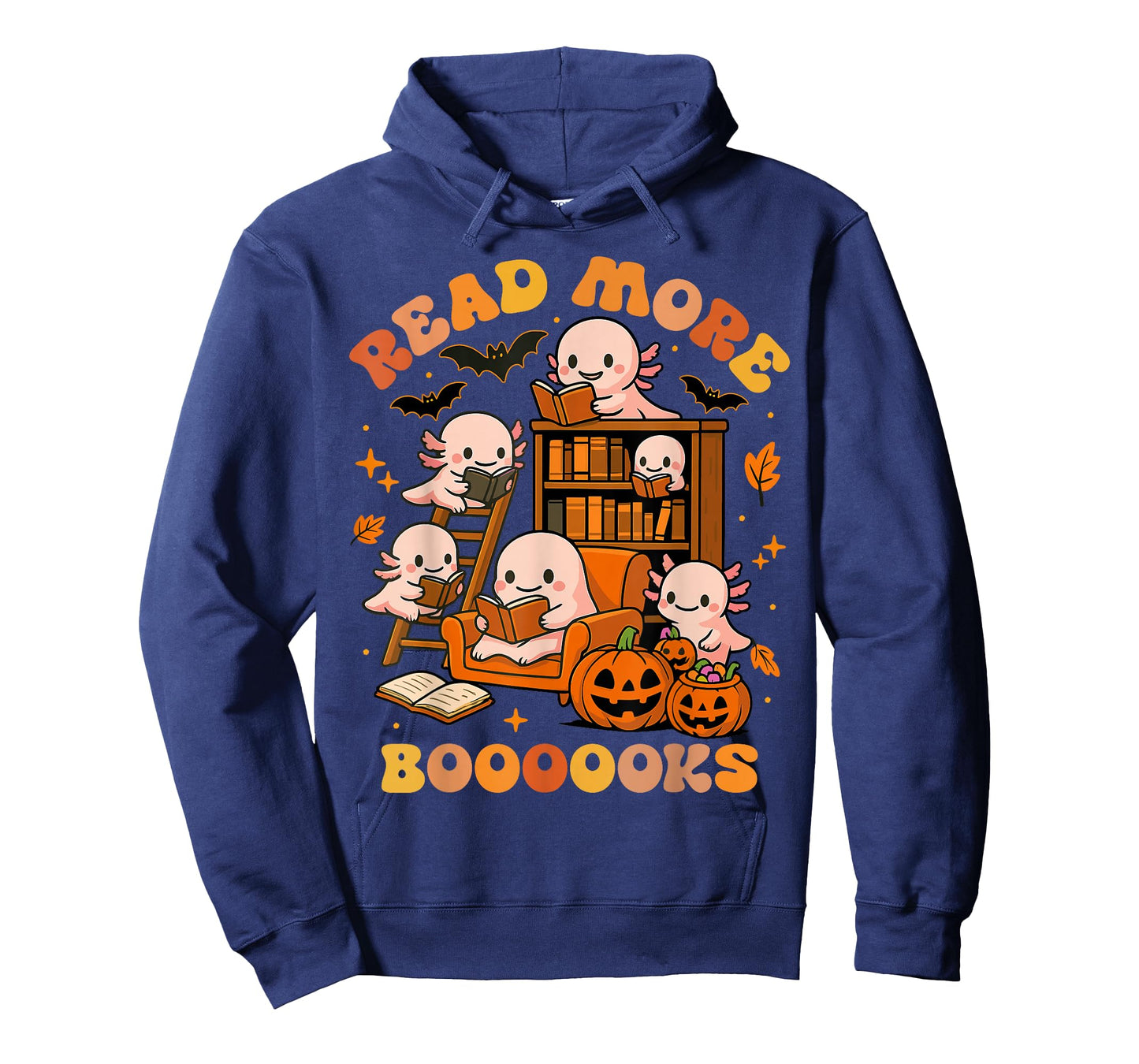 Read More Books Axolotl Reading Book Teacher Halloween Ghost T-Shirt