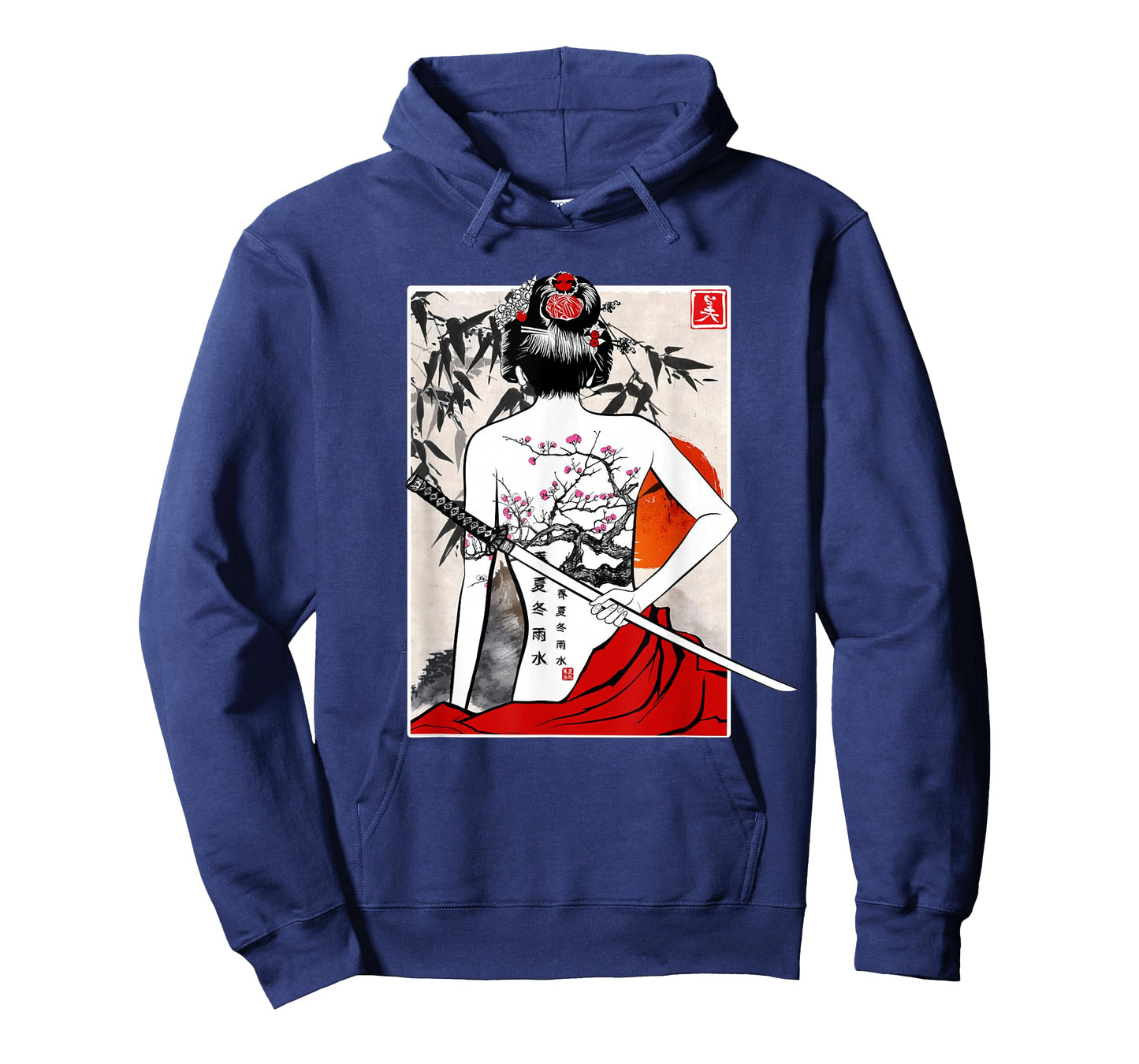 Japanese Samurai Culture Scenery Vintage Sakura Cherry Gift T-Shirt