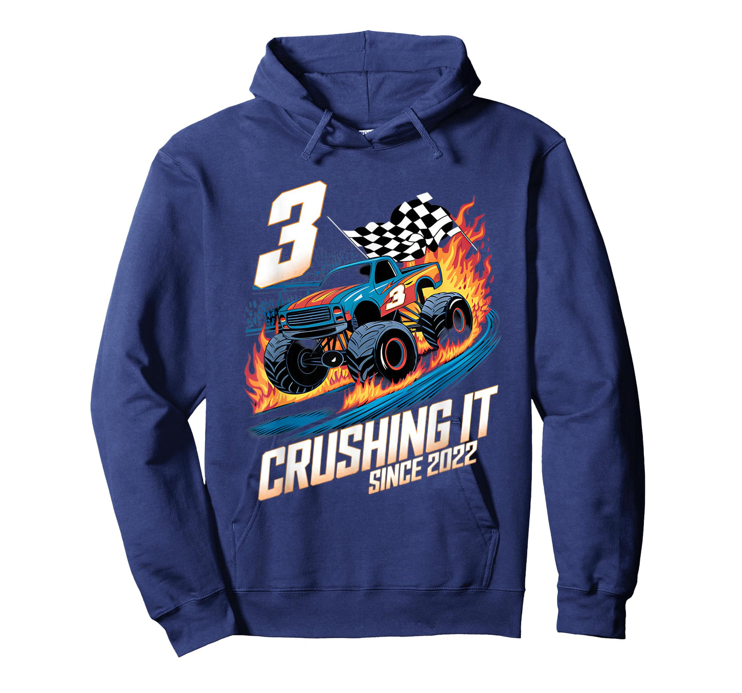 Crushing It Since 2022 3th Birthday Kids Monster Truck T-Shirt