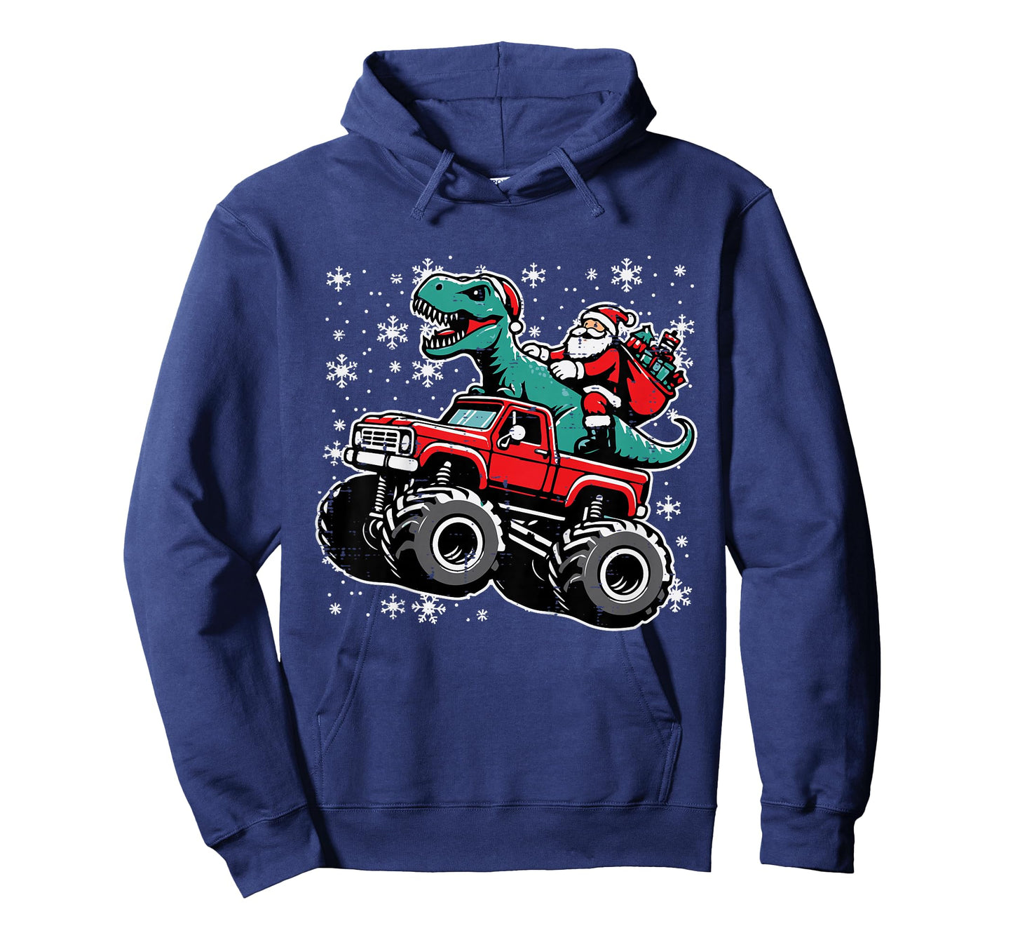 Kids Christmas Monster Truck Dino Santa Xmas Toddler Boys Kids T-Shirt