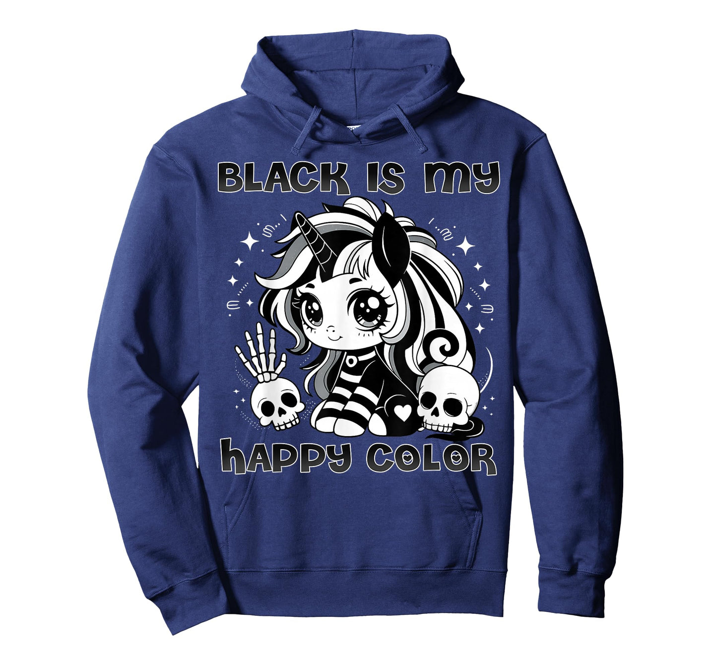 Goth Girl Black is My Happy Color Gothic Unicorn Emo Girl T-Shirt