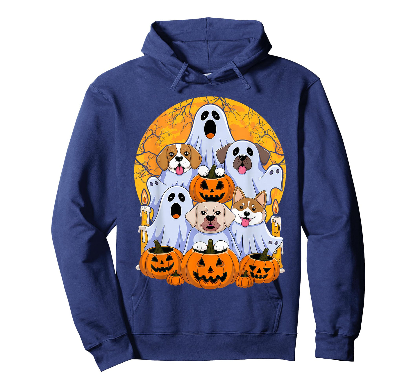 Dog Ghost Cute Dog Dressed As Ghost Funny Halloween Dog T-Shirt