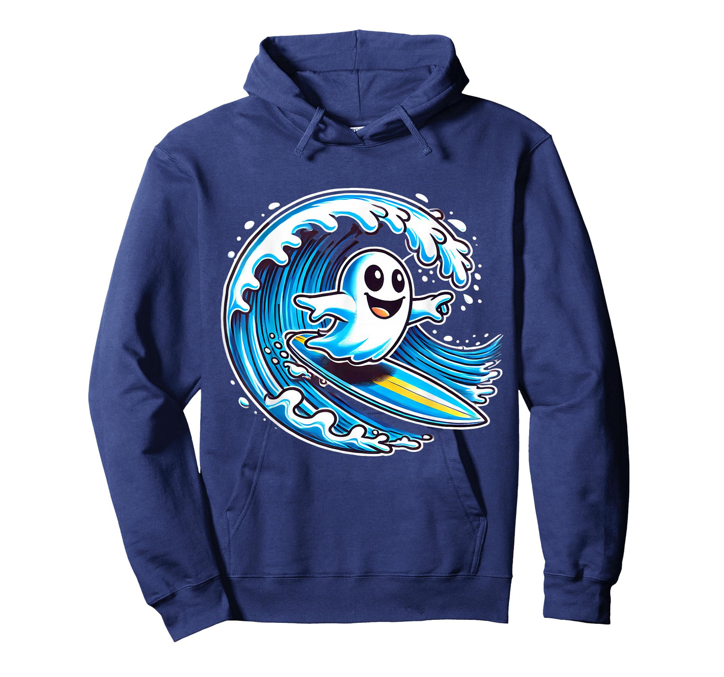 Ghost Surfing Surfer Halloween Men Women T-Shirt