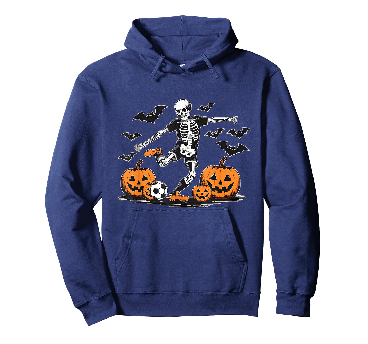 Funny Skeleton Soccer Men Boys Kids Halloween Costume T-Shirt