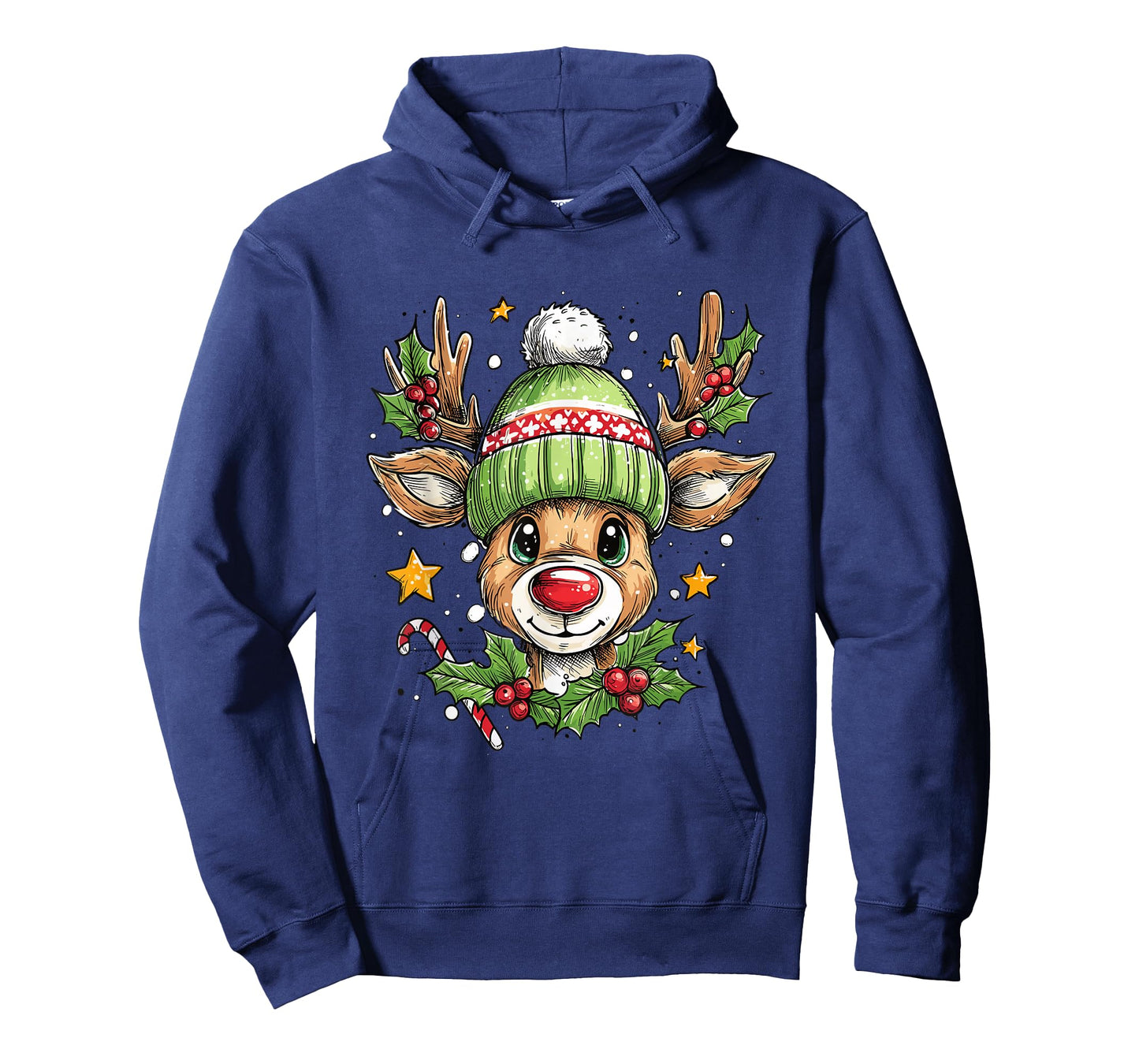 Dude Reindeer Christmas Lights Cozy Reindeer Boy Xmas Outfit T-Shirt