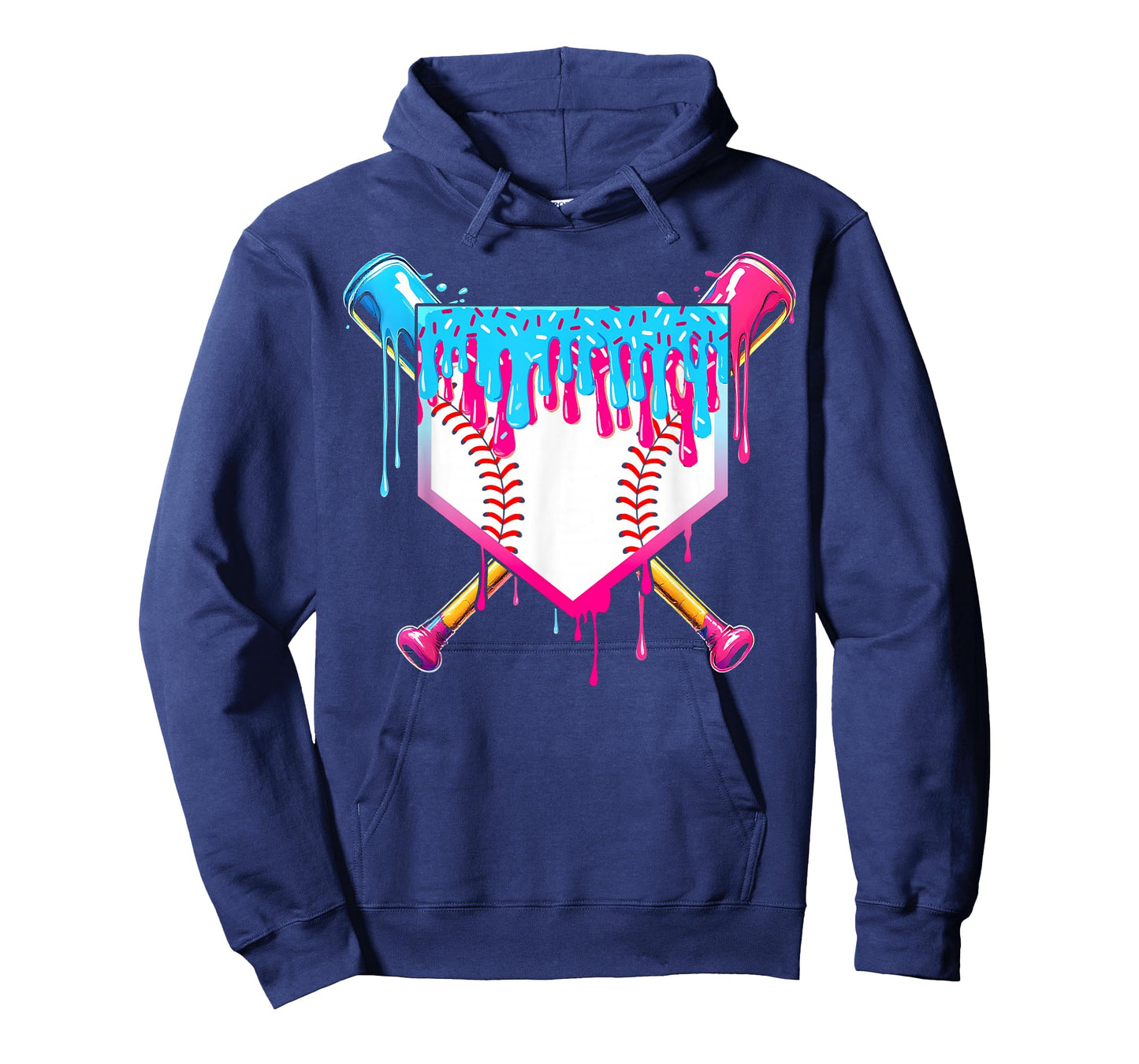 Baseball Drip Boy Ice Cream Sprinkle Youth Baseball Birthday T-Shirt