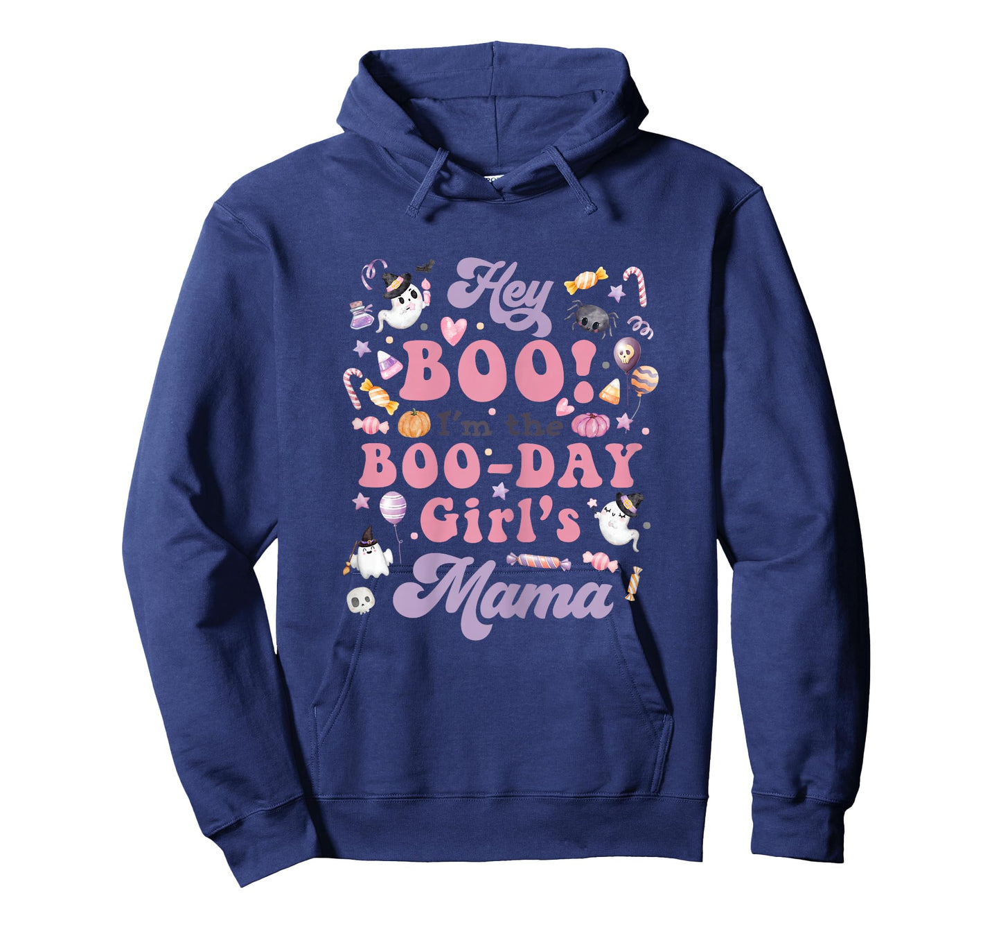 Mama of the Boo-Day Girl Hey Boo Halloween Birthday Matching T-Shirt