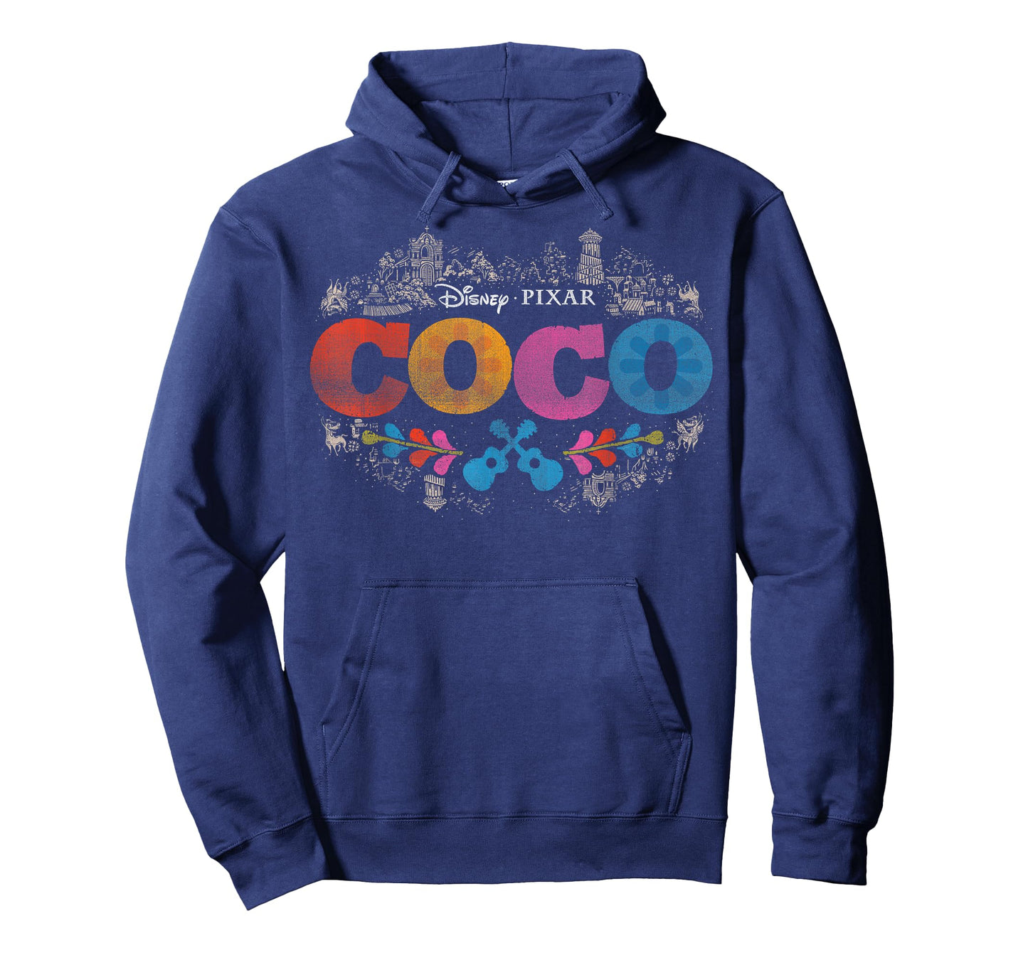 Disney Pixar Coco Colored Distressed Graphic Movie Logo T-Shirt