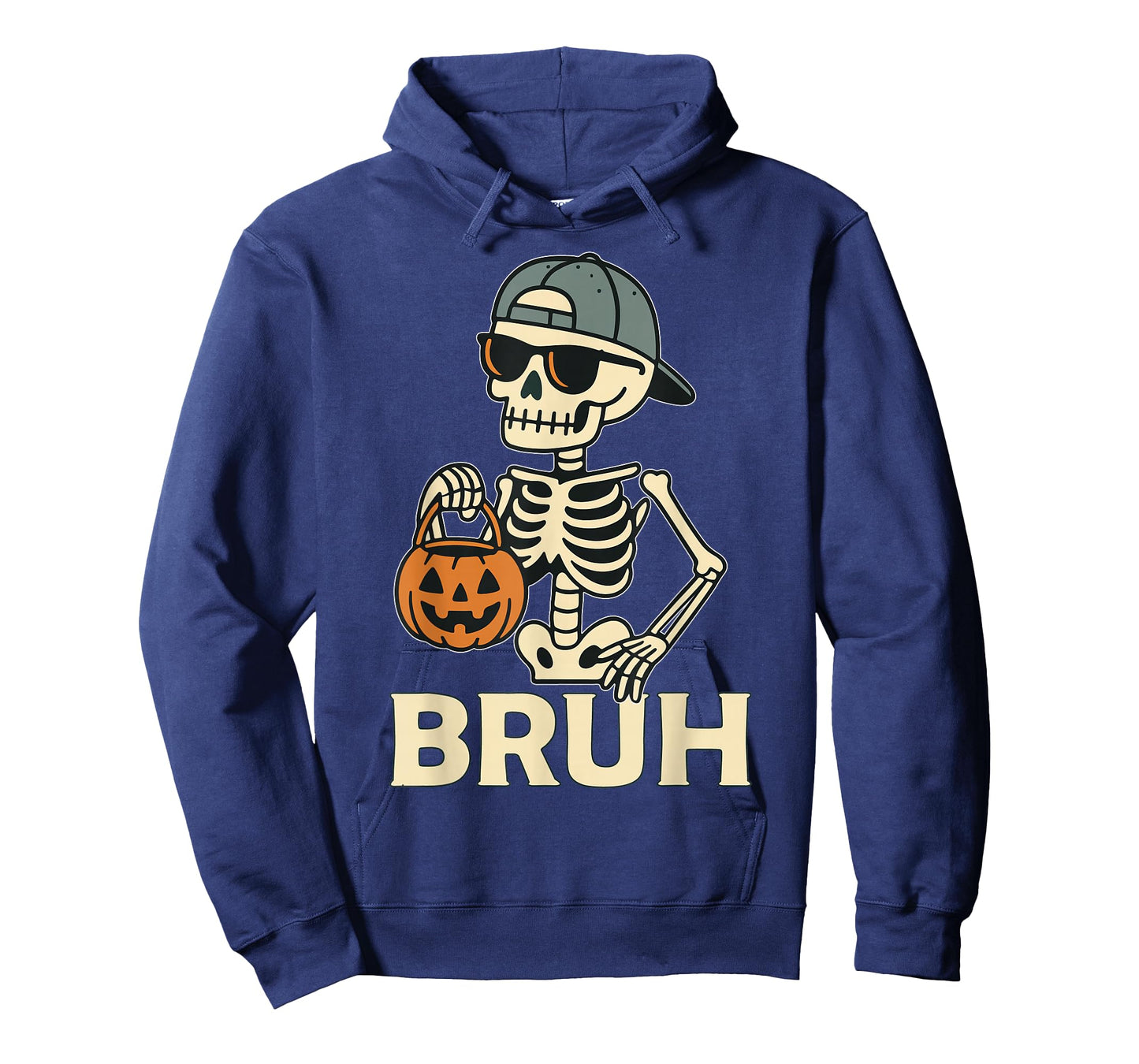 Bruh Skeleton Halloween Trick Or Treat Candy Kids Boys Men T-Shirt
