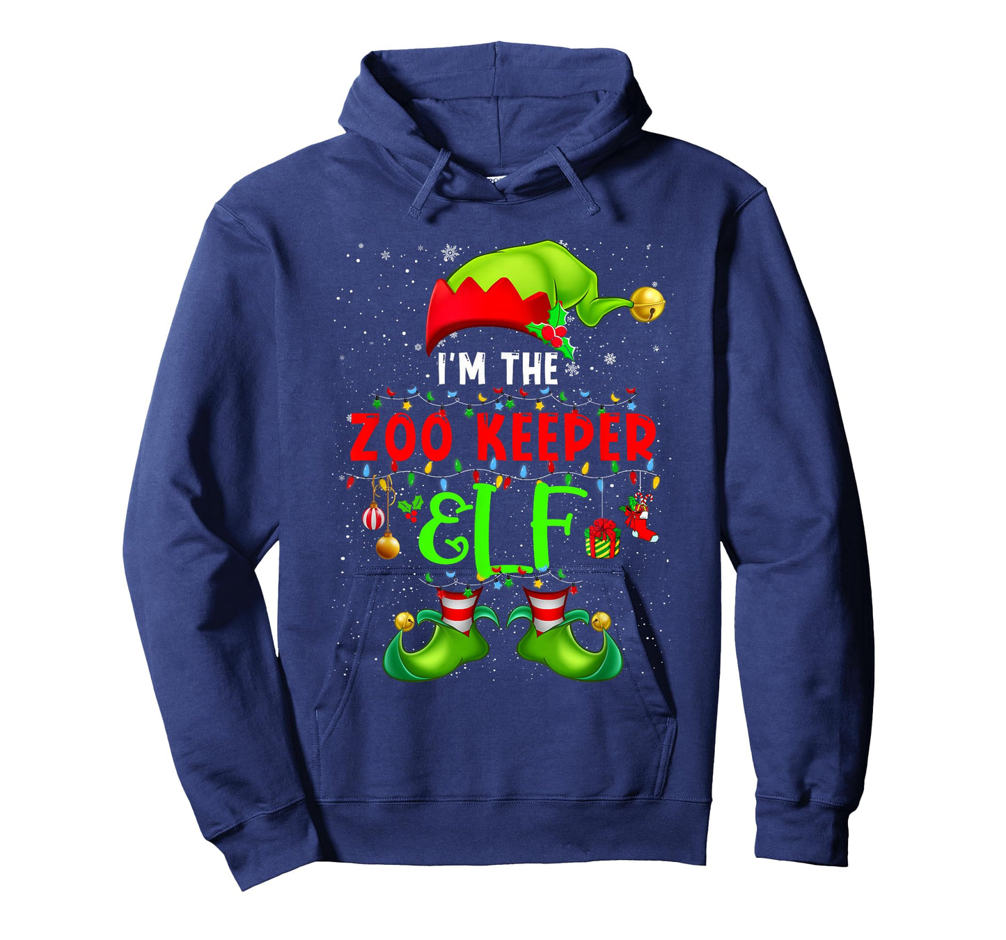 I'm The Zoo Keeper Elf Christmas Ornaments Costume Elf Lover T-Shirt
