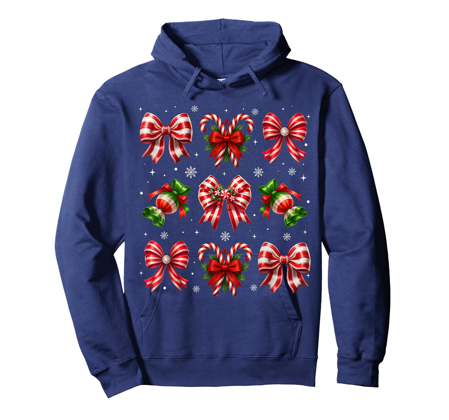 Coquette Candy Cane Bow Merry Christmas Girl Women Kid T-Shirt
