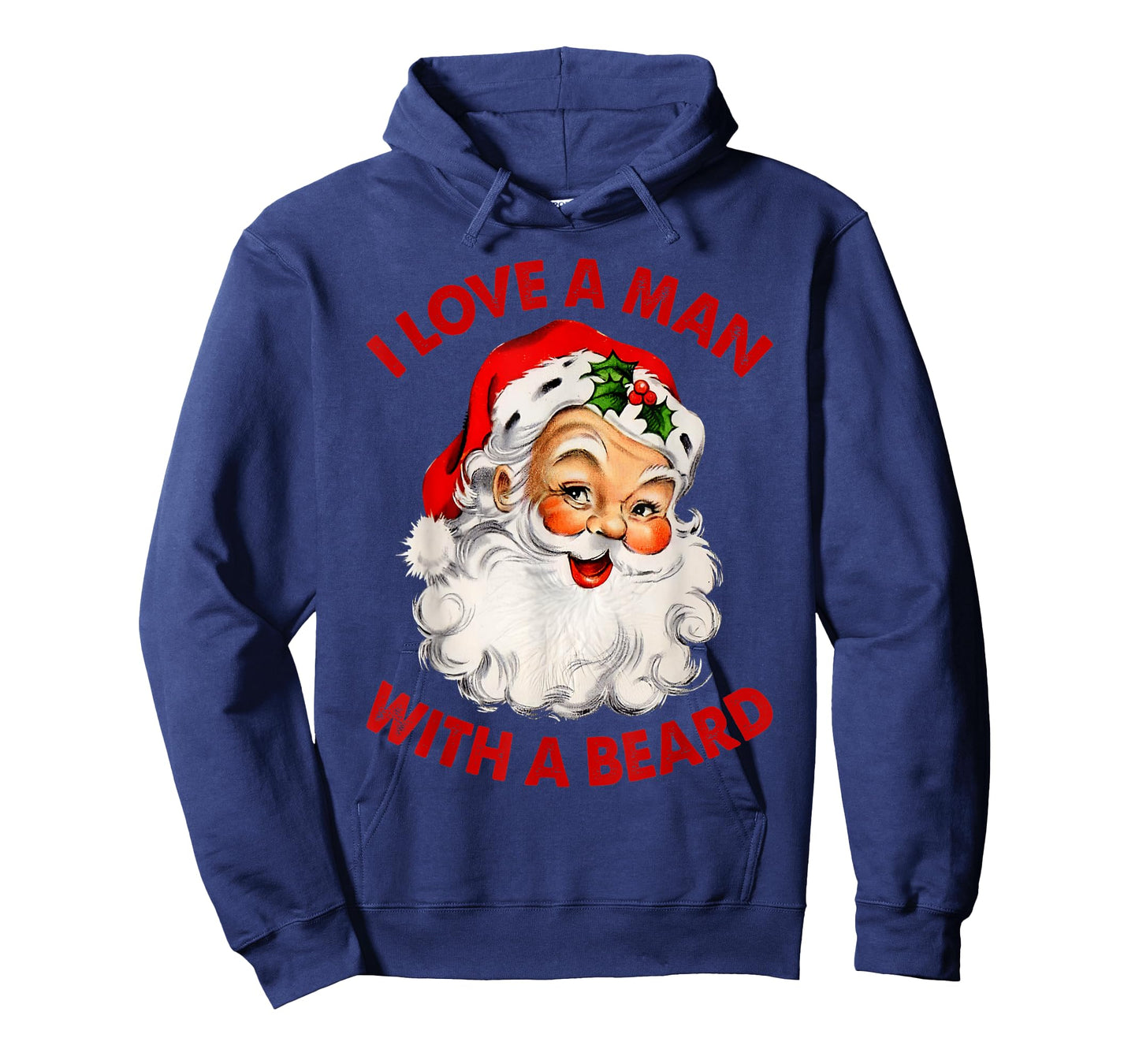I Love A Man With A Beard Christmas Santa T-Shirt