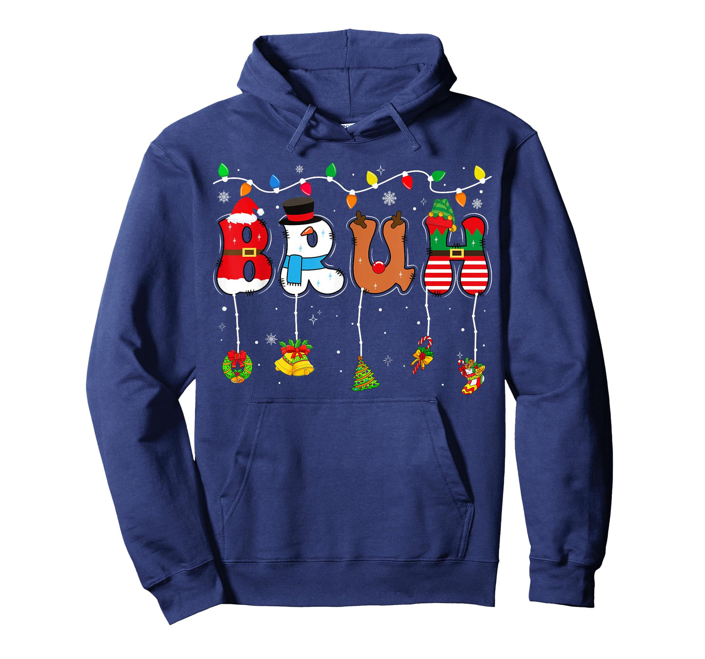 Bruh Funny Christmas Teens Boys Kids Xmas Pajamas T-Shirt