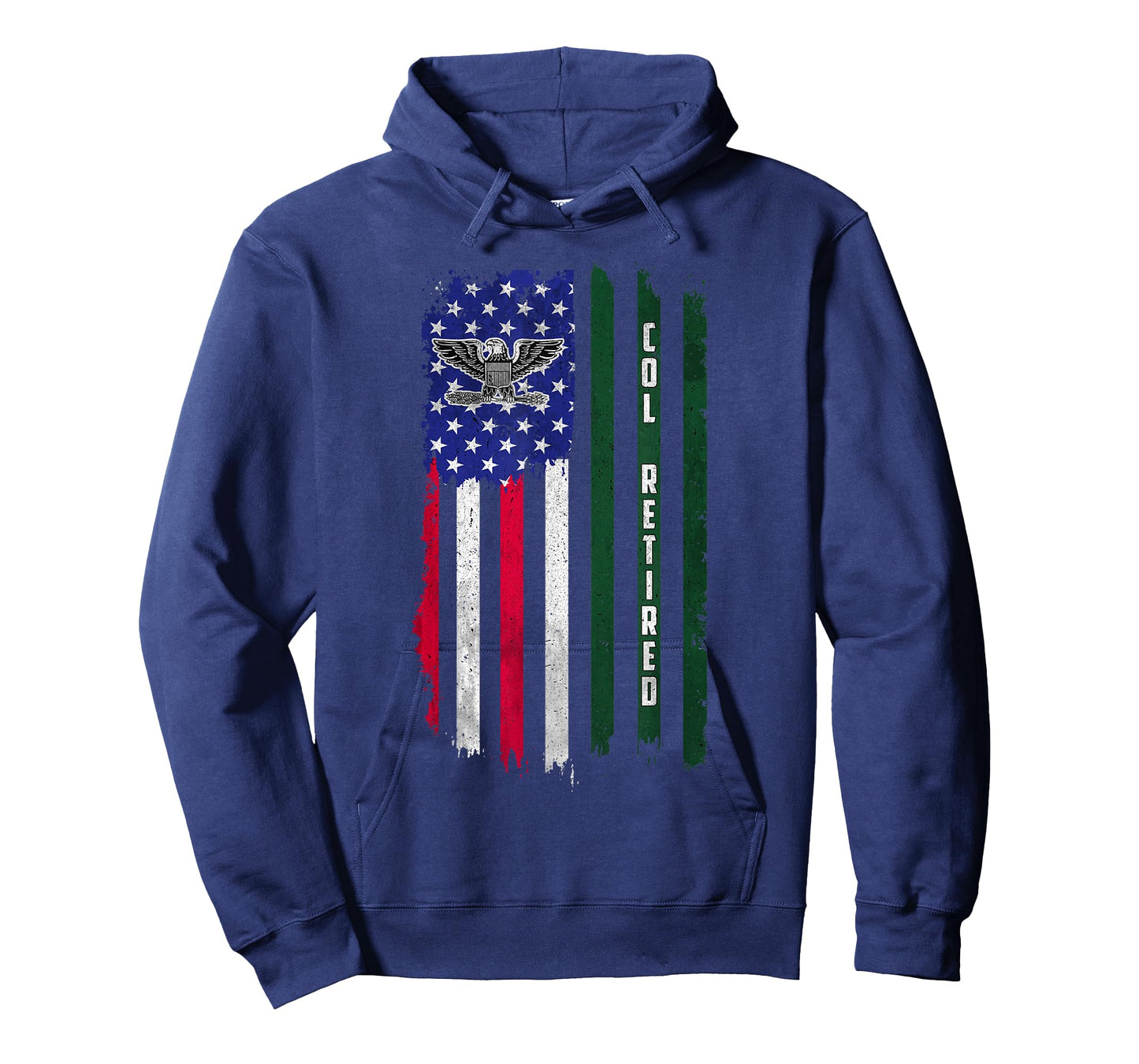 Retired O6 Colonel COL Rank American Flag Veterans Day Papa T-Shirt