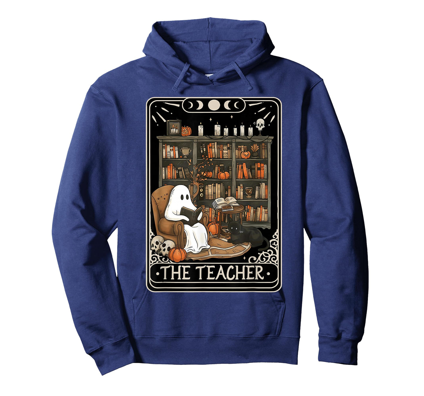The Teacher Funny Ghost Book Reading Books Lover Halloween T-Shirt