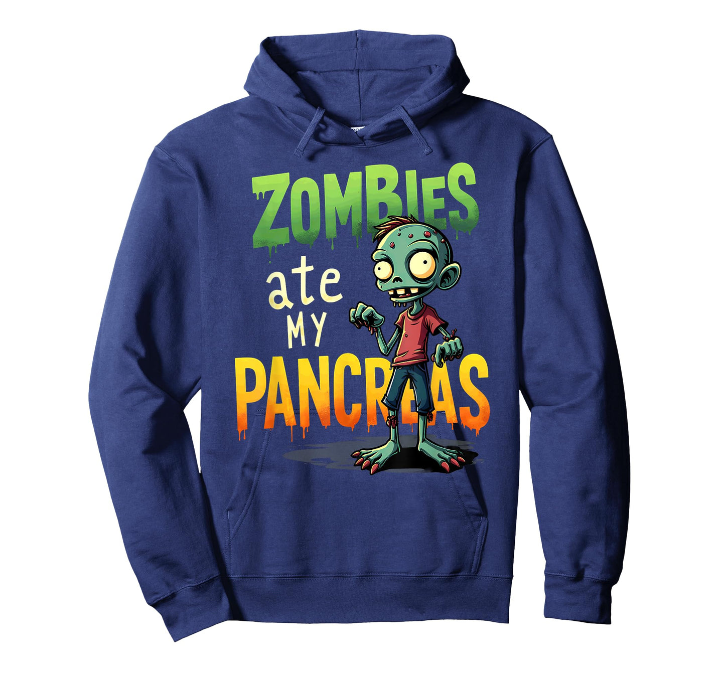 Zombies Ate My Pancreas Diabetes Warrior Haloween T-Shirt