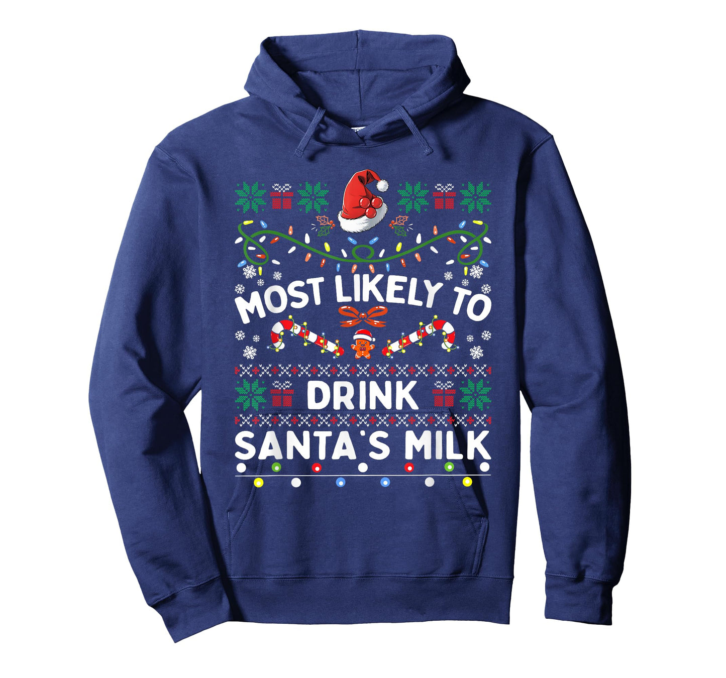 Most Likely To Drink Santa's Milk Funny Christmas Family T-Shirt