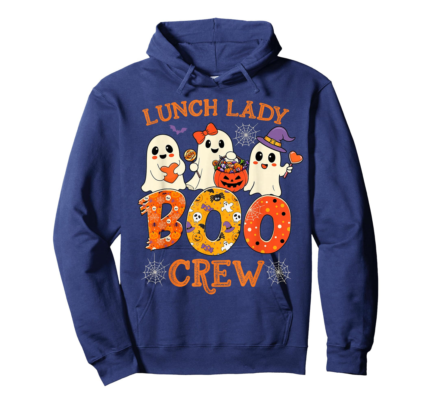 Lunch Lady Boo Crew Funny Halloween Spooky Costume Women T-Shirt