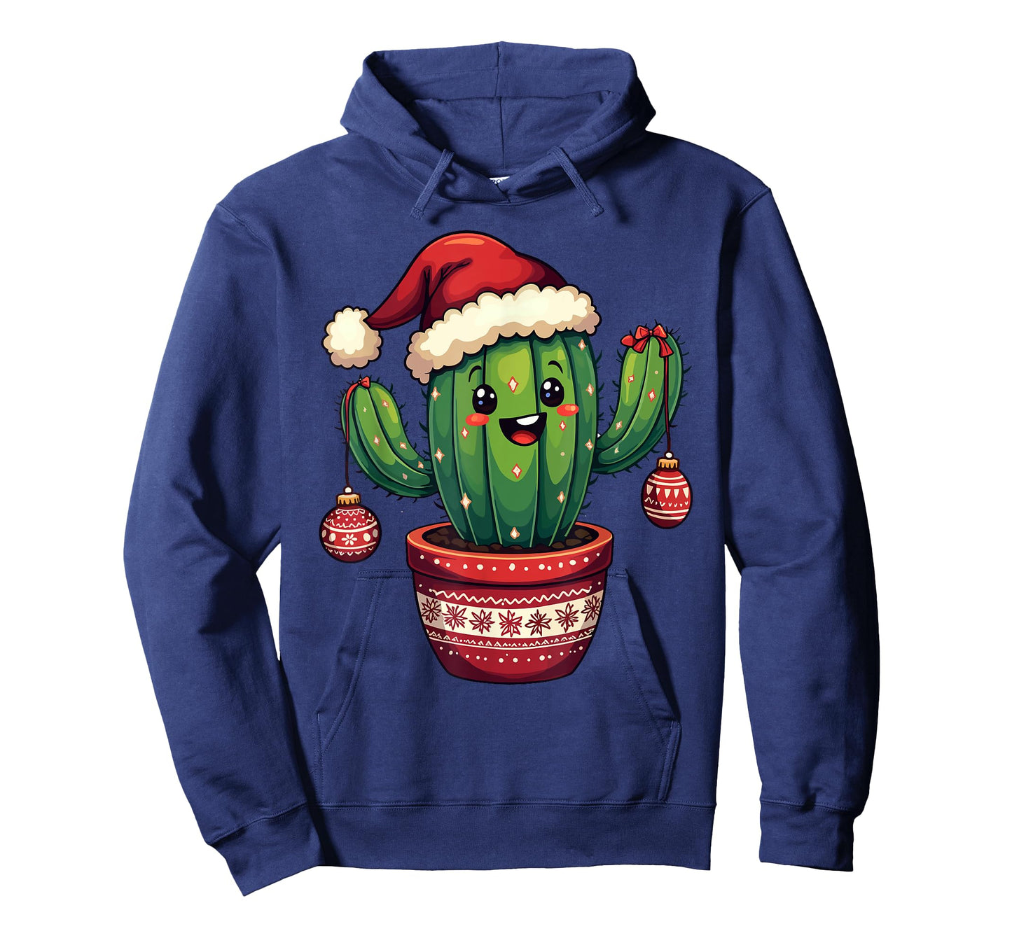 Cactus Santa Hat Funny Christmas Xmas Men Women Kids T-Shirt