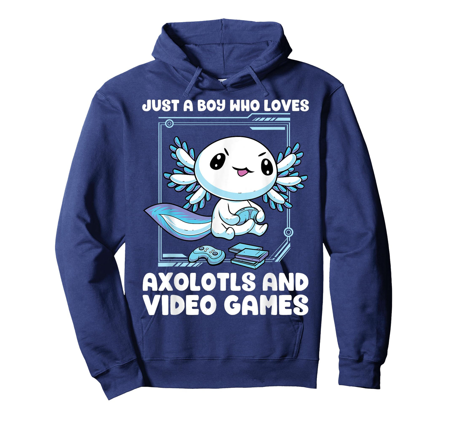 Just A Boy Who Loves Axolotls And Video Games Gamesolotl T-Shirt