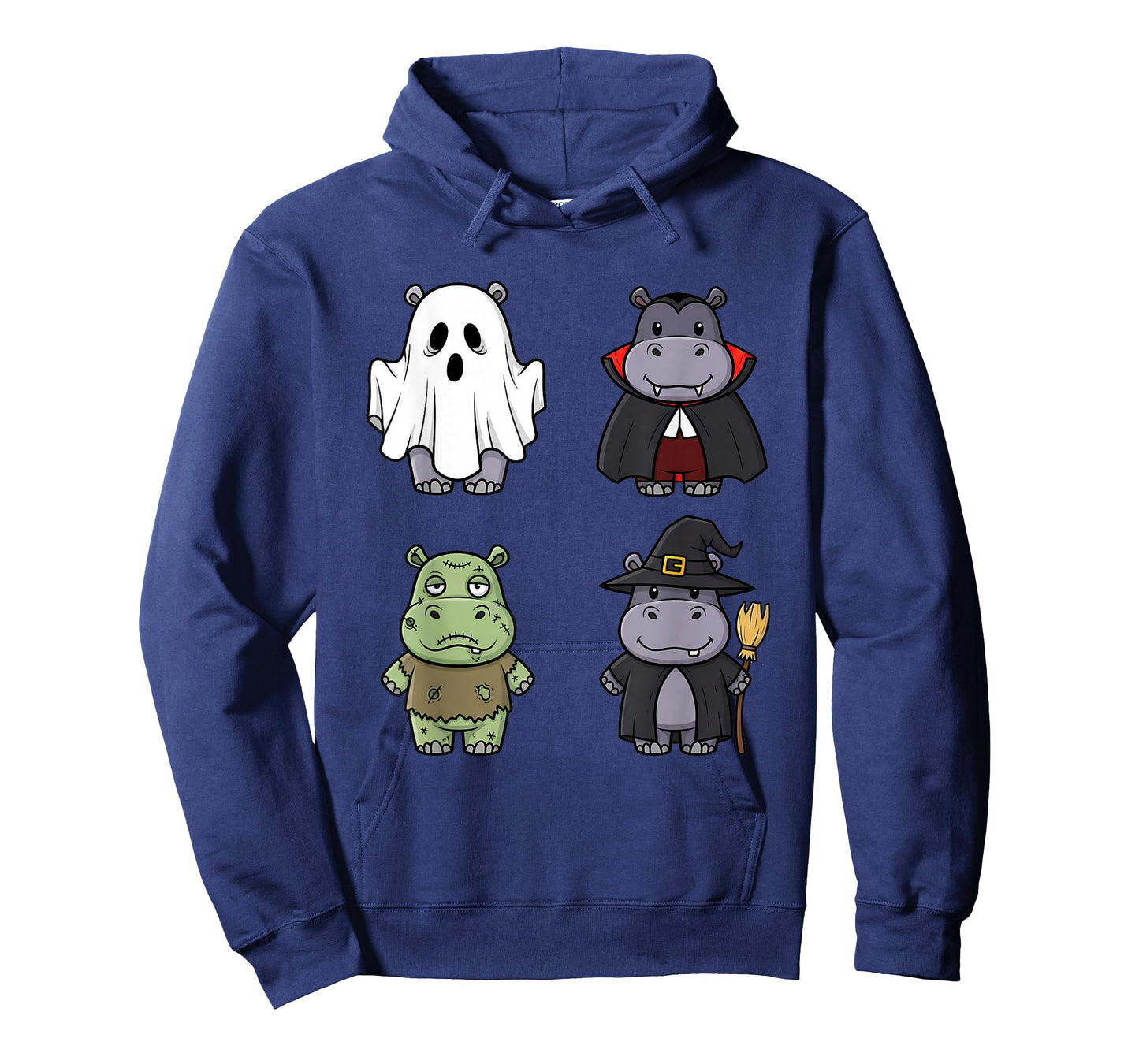 Funny Hippo Spooky Ghost Boo Horror Pumpkin Hippo Halloween T-Shirt