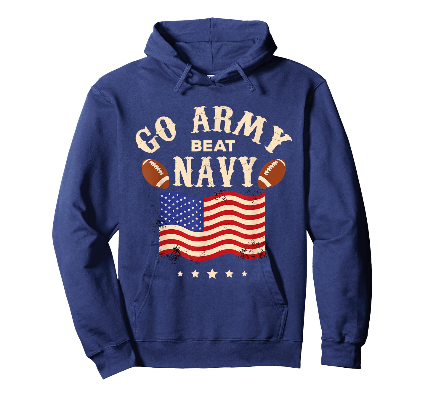 Vintage USA Flag Army Beat Navy-Flag Game Sports Football T-Shirt