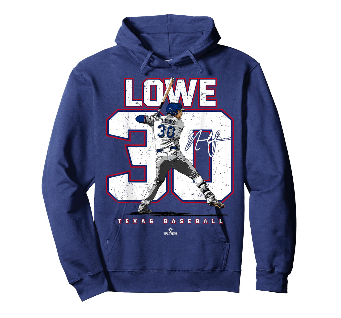 Number and Portrait Nathaniel Lowe Texas MLBPA T-Shirt