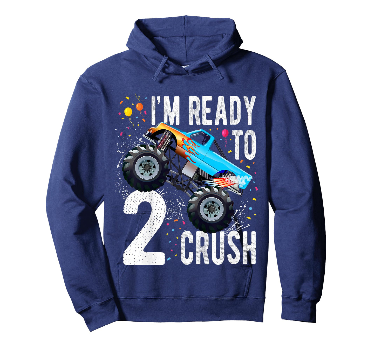 Kids 2nd Birthday Boy Monster Truck 2 Year Old Matching Family T-Shirt