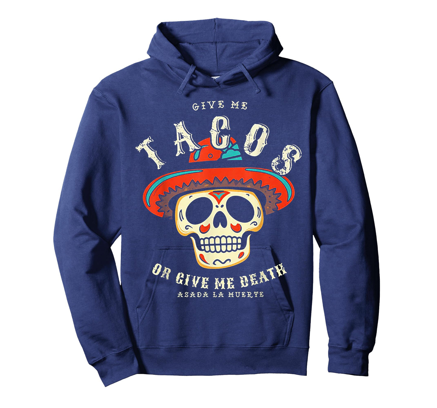 Skull Mexican Give Me Tacos Or Give Me Death T-Shirt