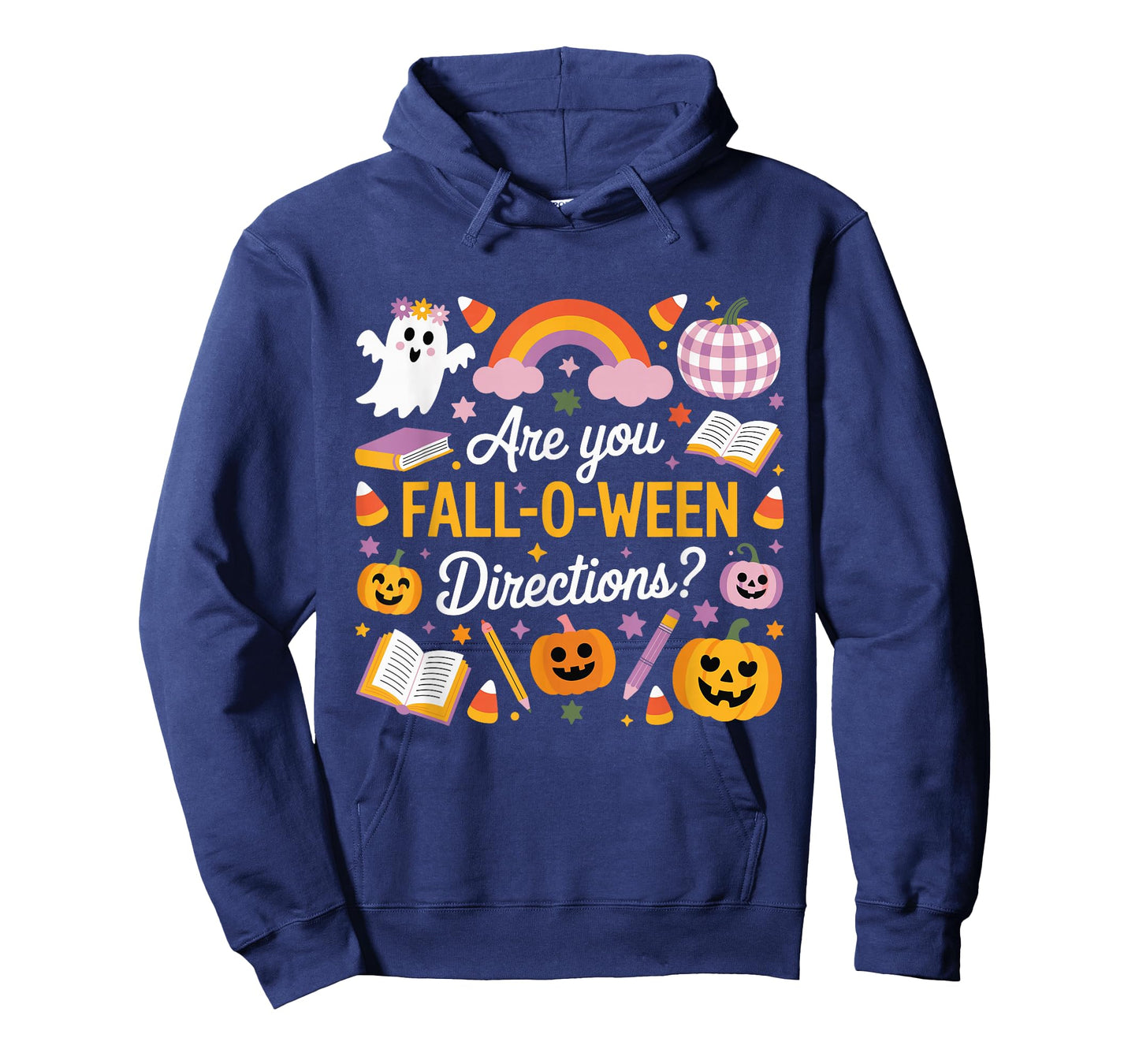 are You Fall O Ween Directions,Retro Teacher Halloween Ghost T-Shirt