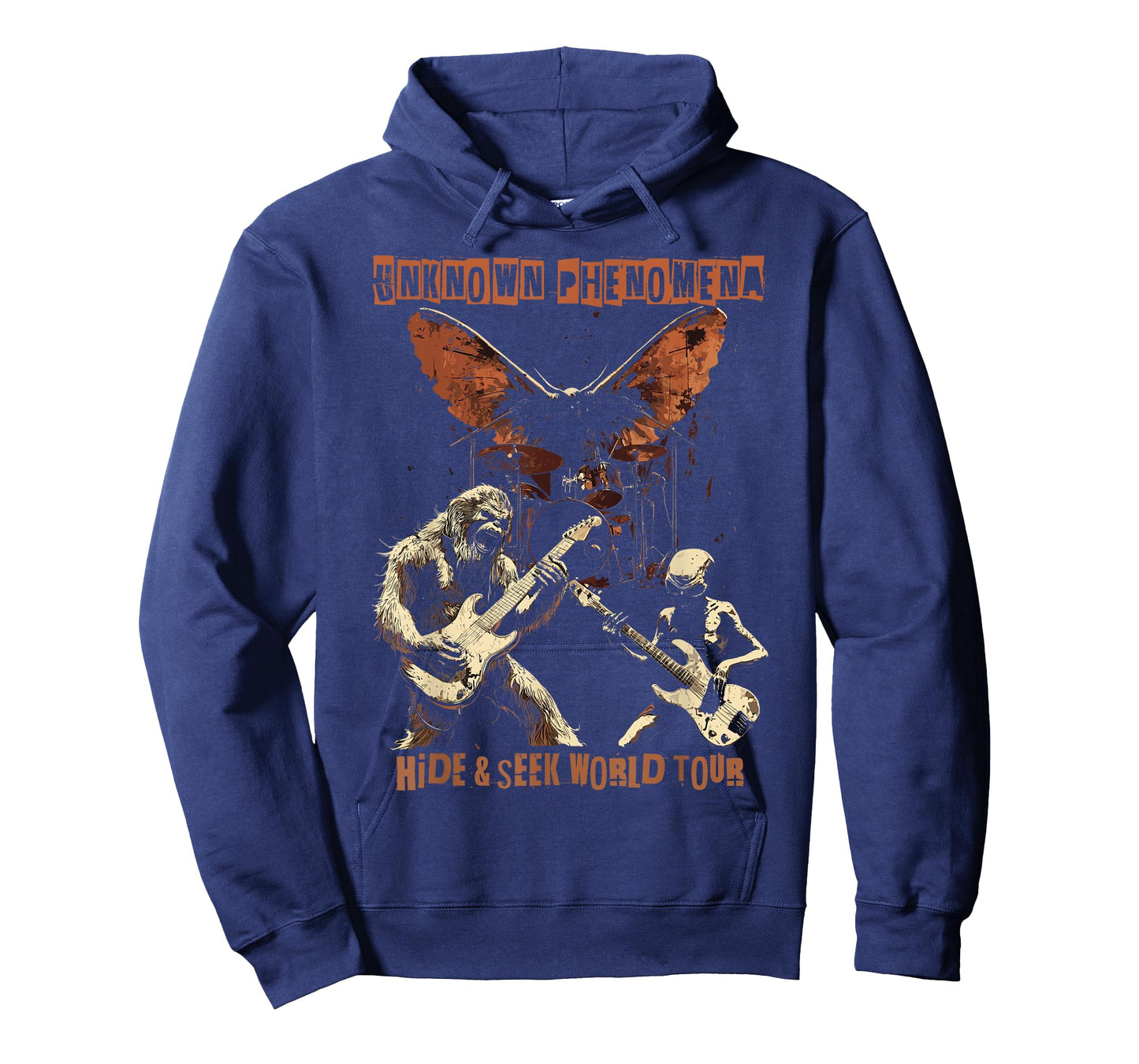 Cryptid Heavy Metal Rock Band Bigfoot Alien Mothman UFO T-Shirt